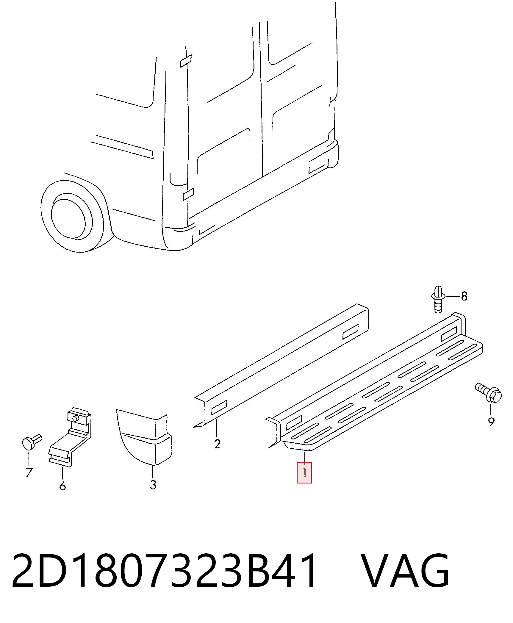 Comprar Parachoques trasero Volkswagen LT II 2DB, 2DE, 2DK a bajo precio