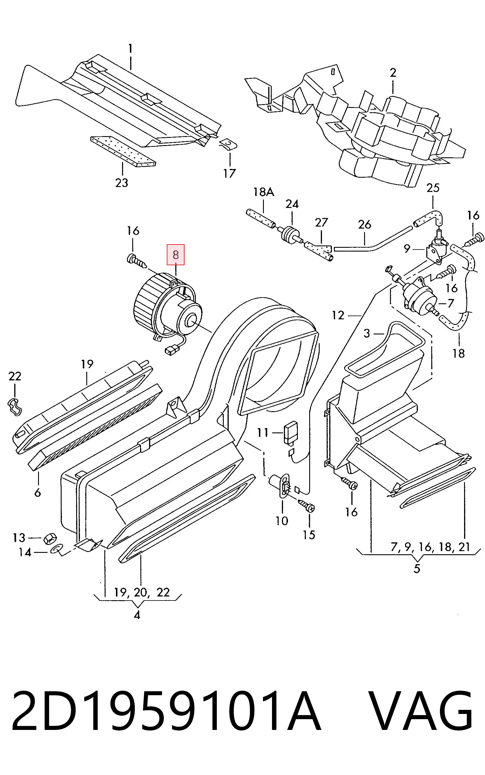 Electroventilador habitáculo Mercedes Sprinter (903)