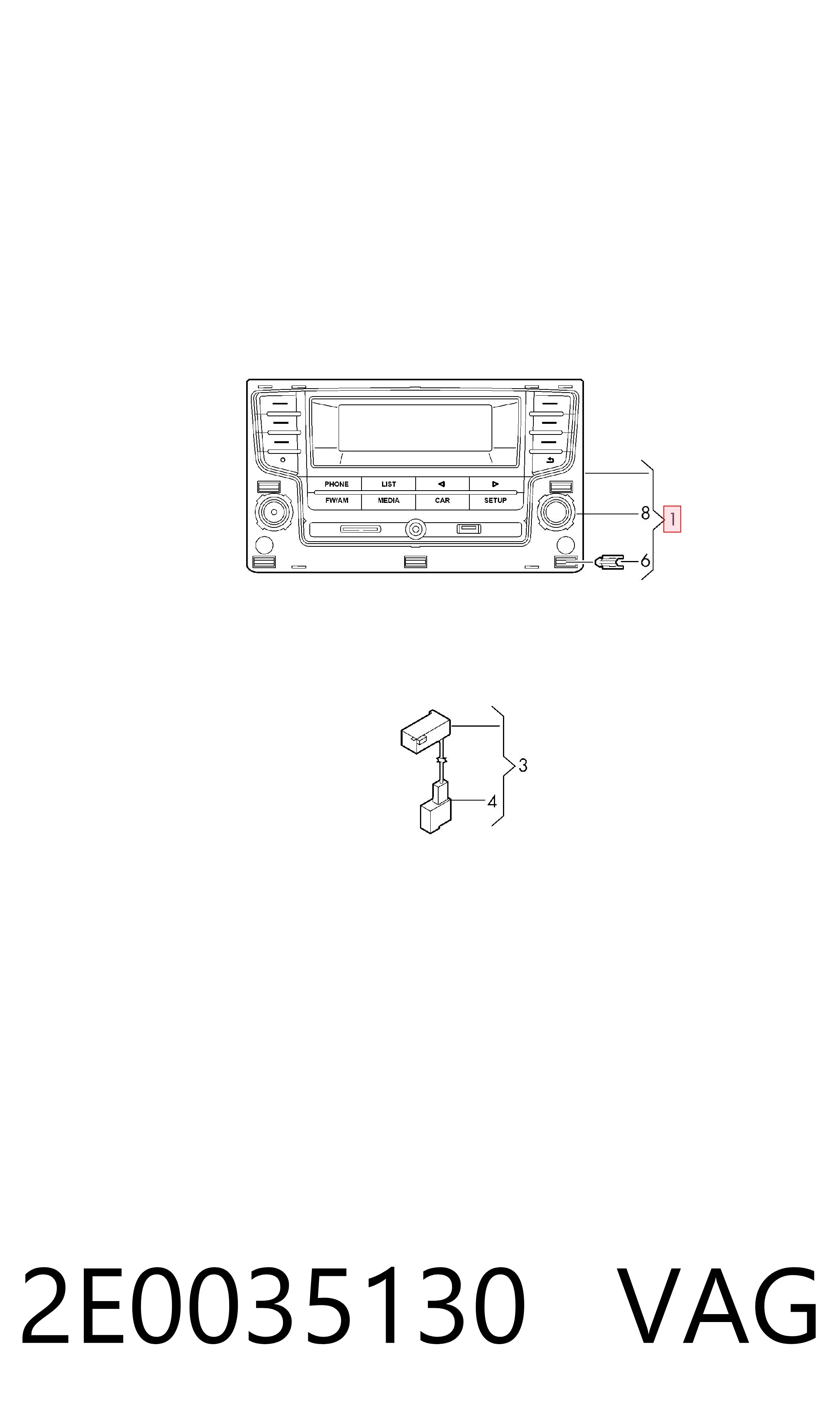 Radio para Volkswagen Crafter  SY, SX, SYB, SYC, SYD, SYM