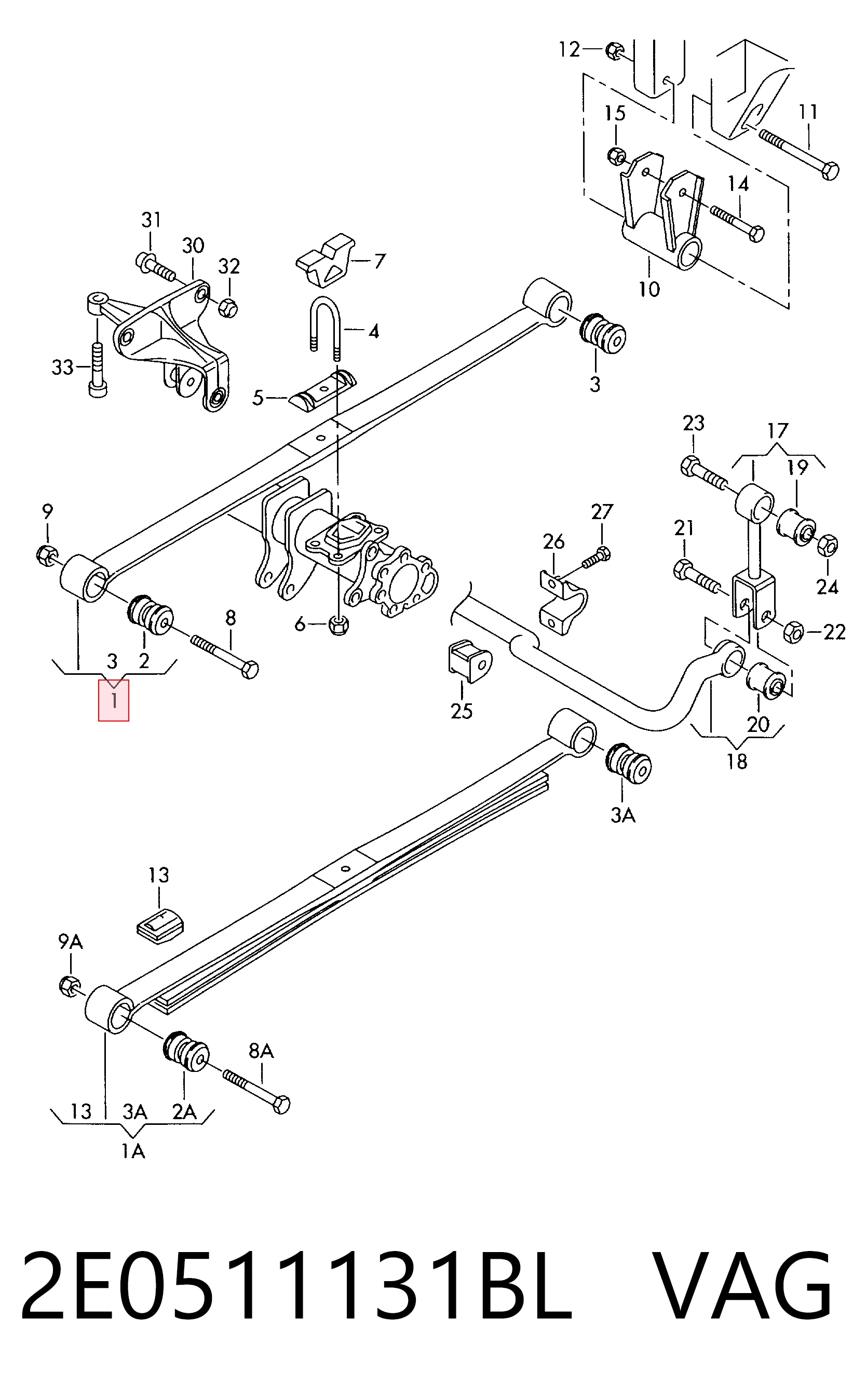 Comprar 9063203206 Mercedes Ballesta de suspensión trasera