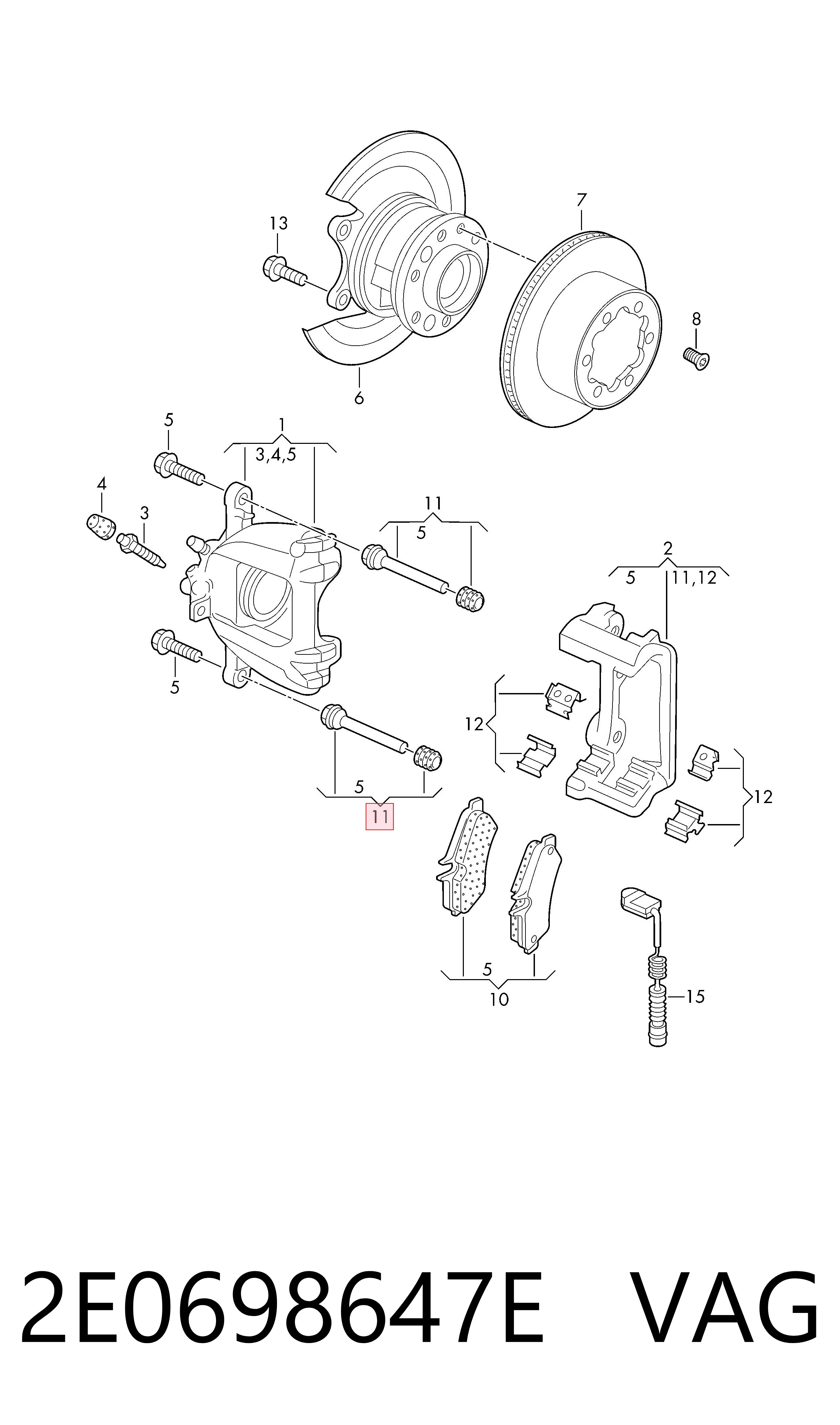  Kit de reparación de pinzas de freno Ford Transit 6