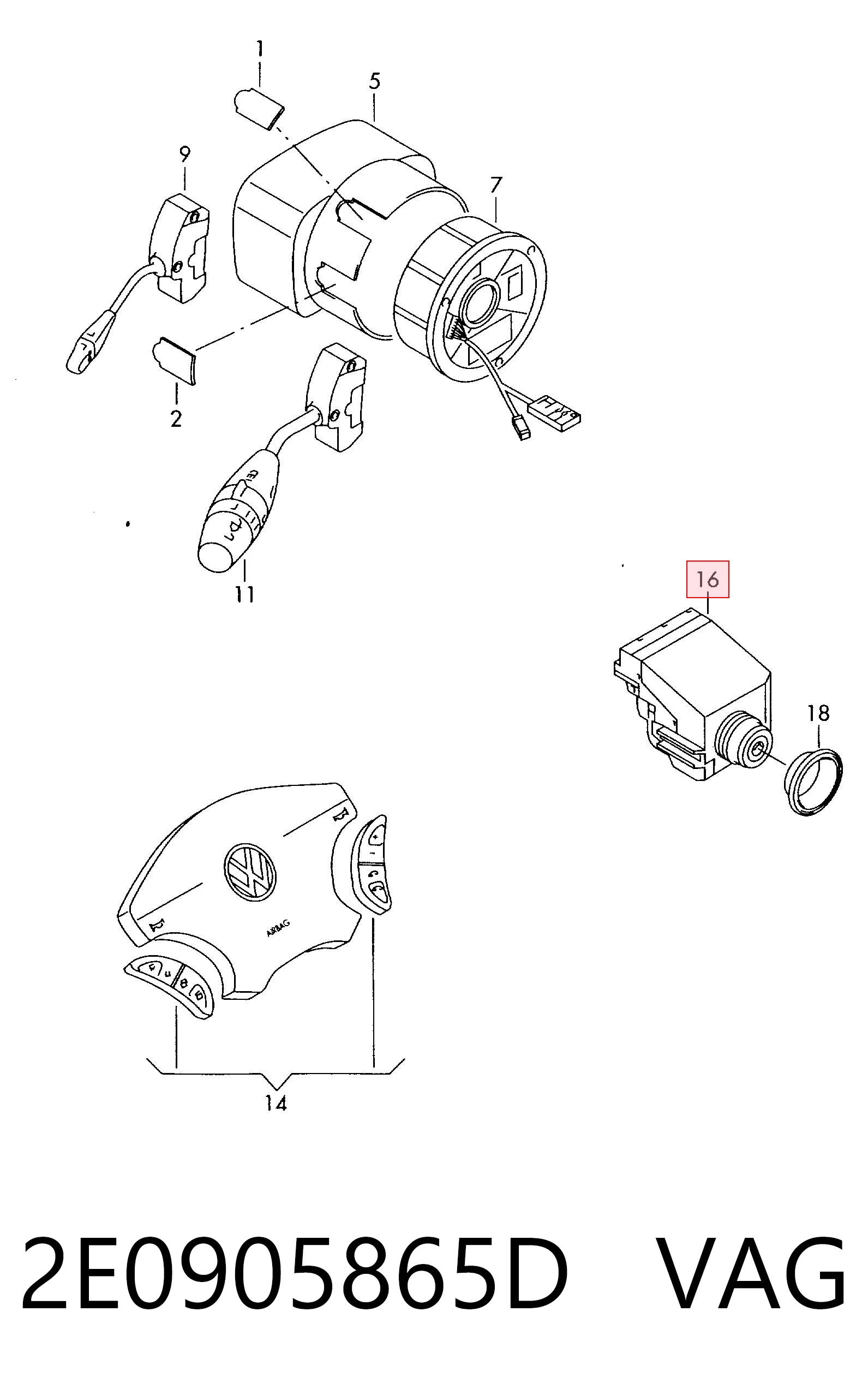Interruptor de encendido Volkswagen Crafter  (2006-2016)