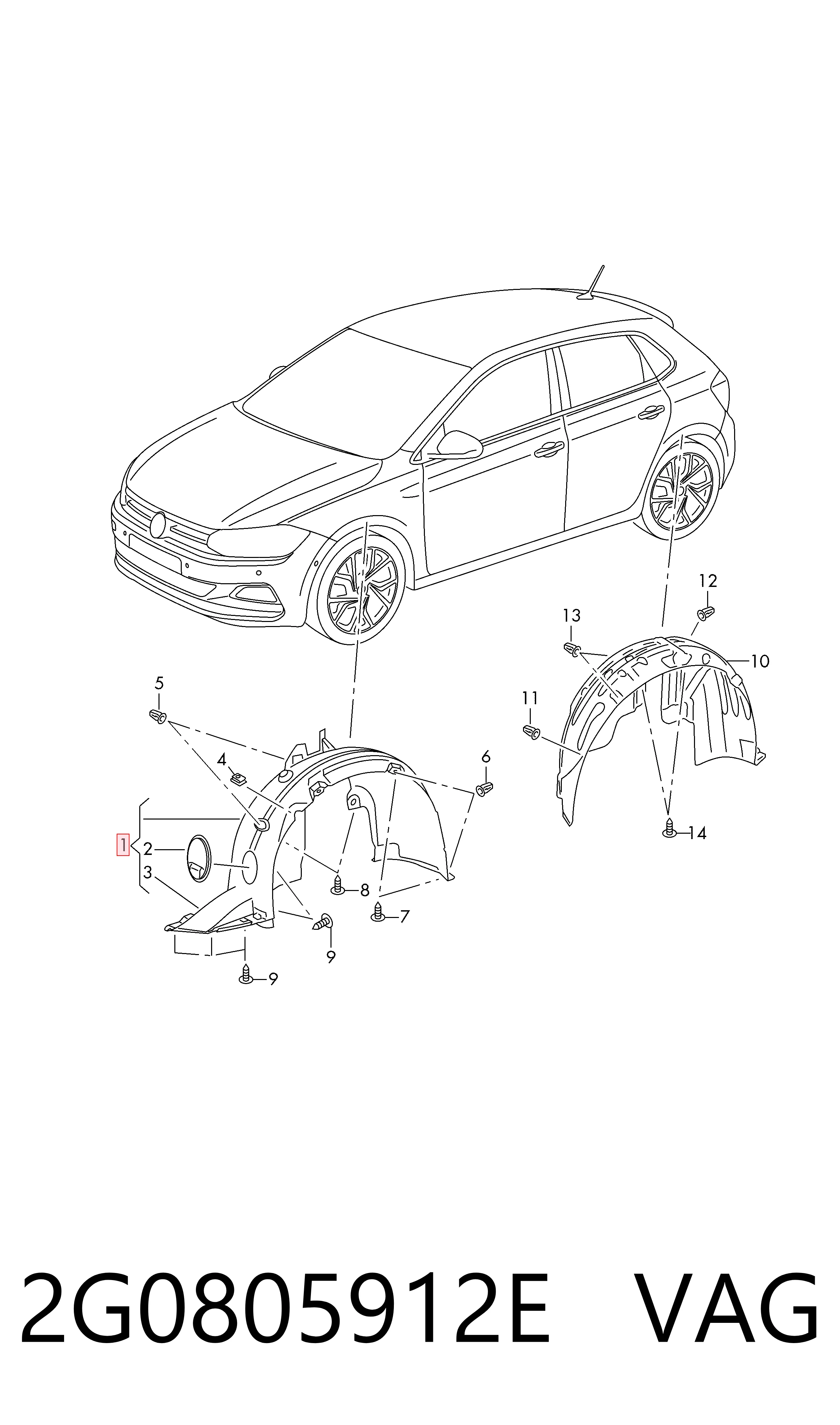 Paso de rueda Volkswagen Polo VI