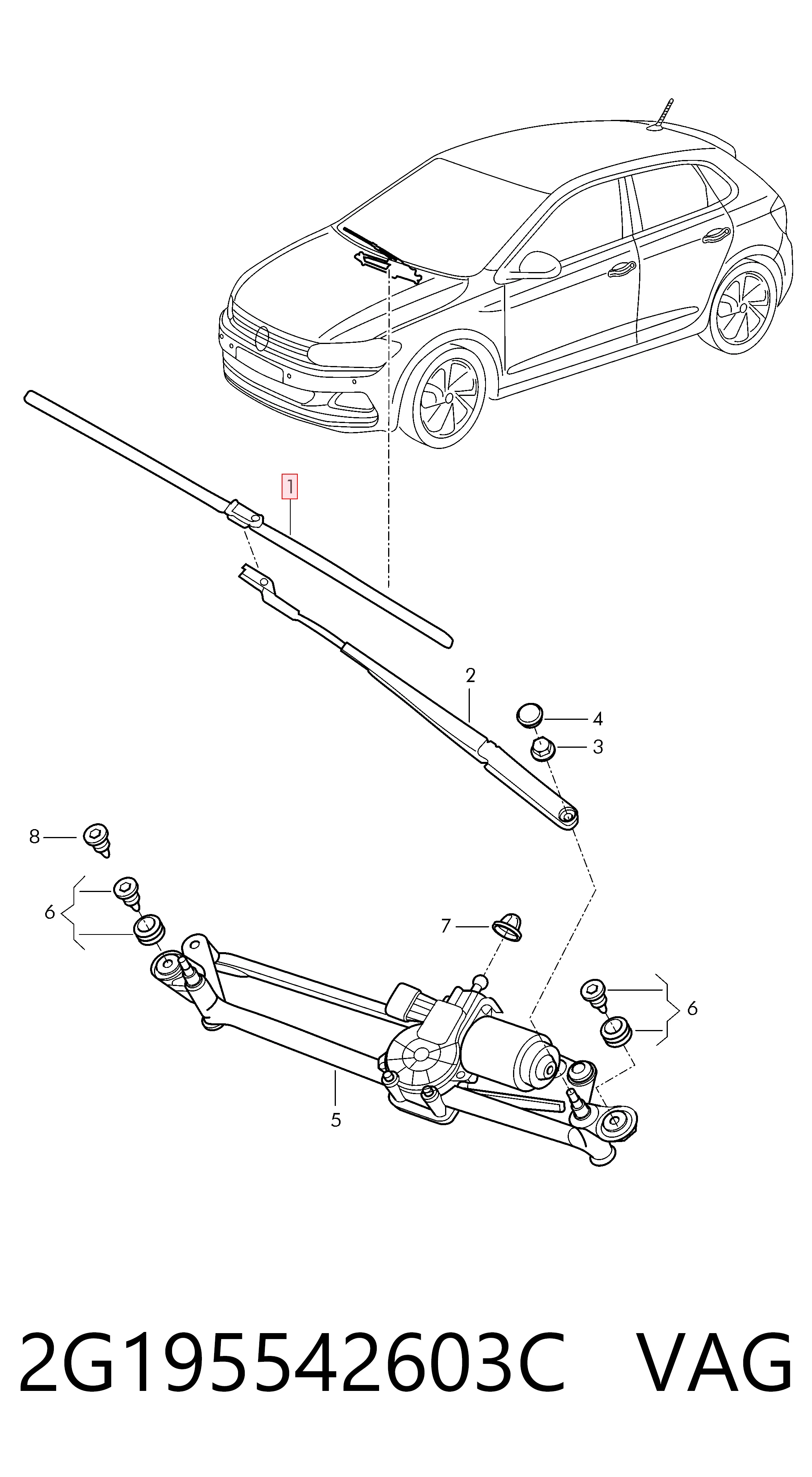 Escobillas Limpiaparabrisas delanteras Volkswagen Polo VI (2017-2026)
