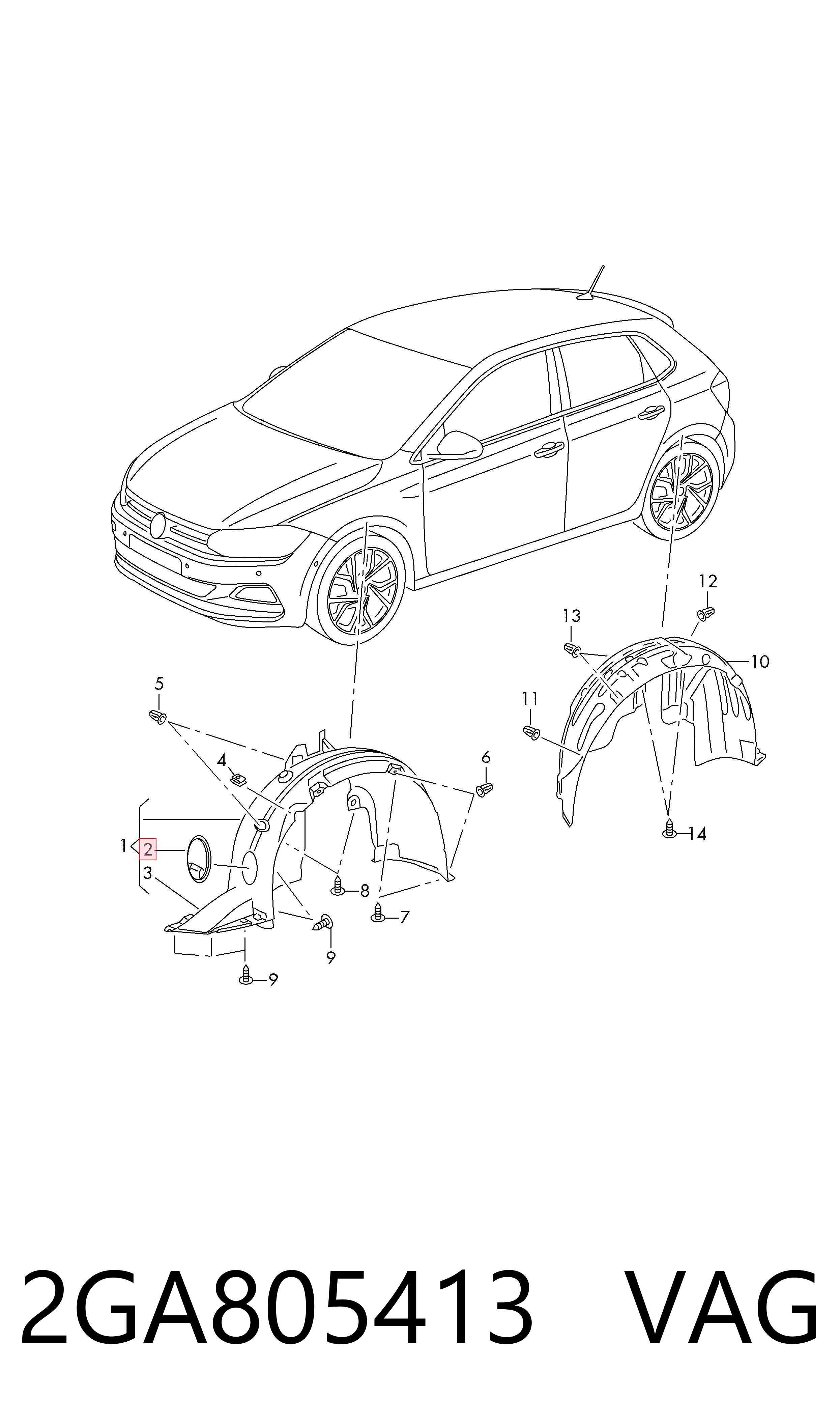 Comprar 2GA805413 VAG Cubierta del motor