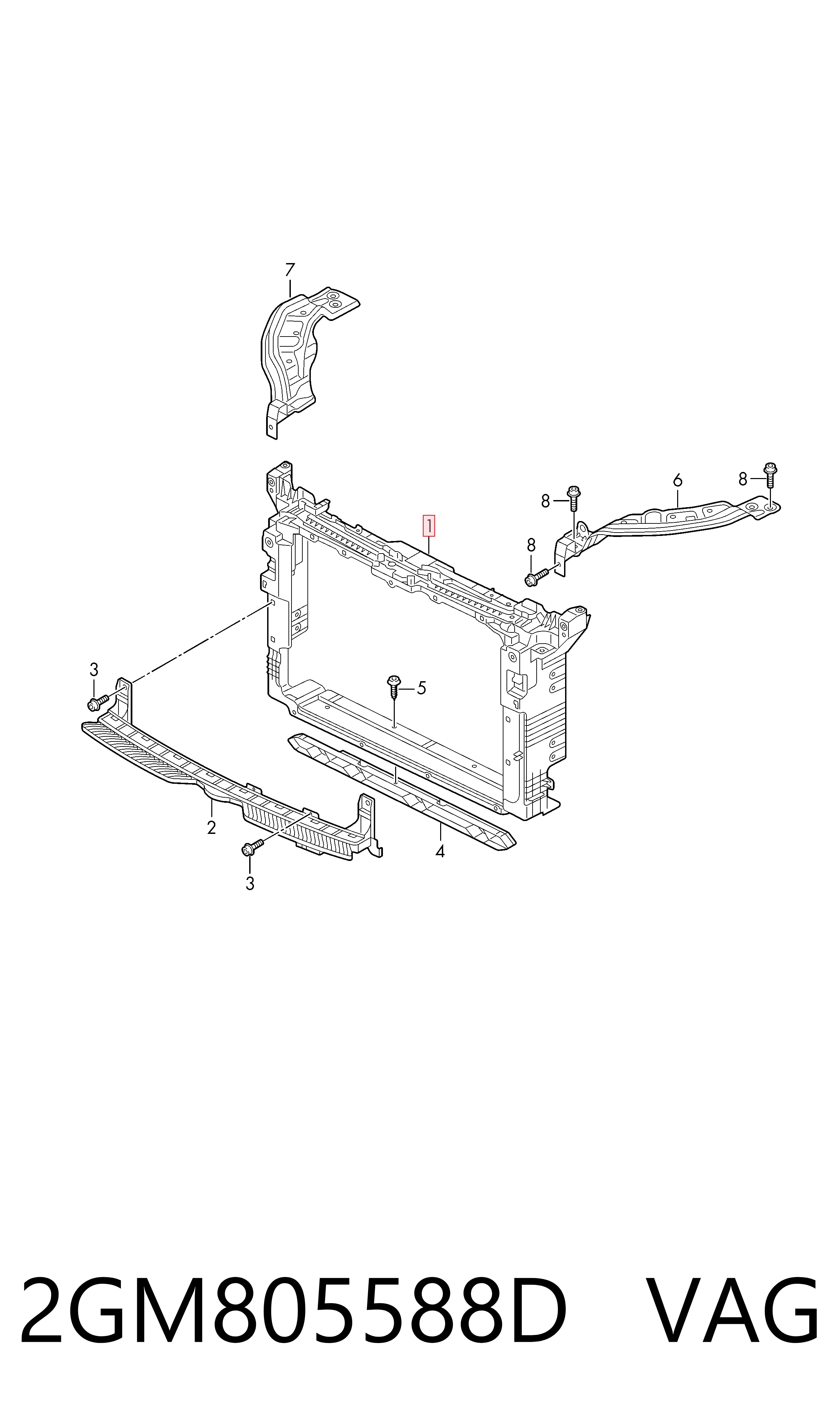 Comprar Soporte de radiador T-CROSS C11, D31