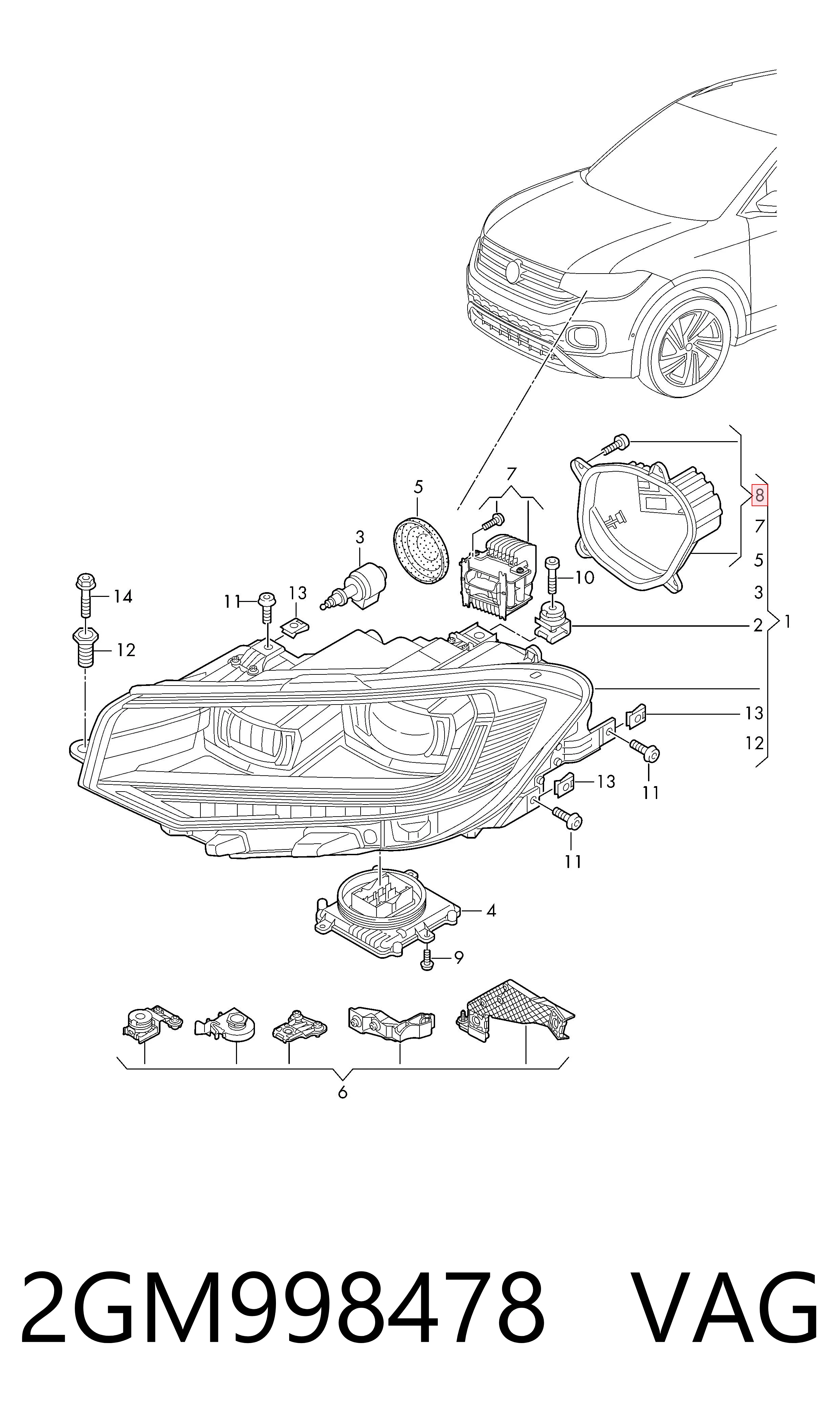  VAG 2GM998478 precio, desde 135,11 EUR