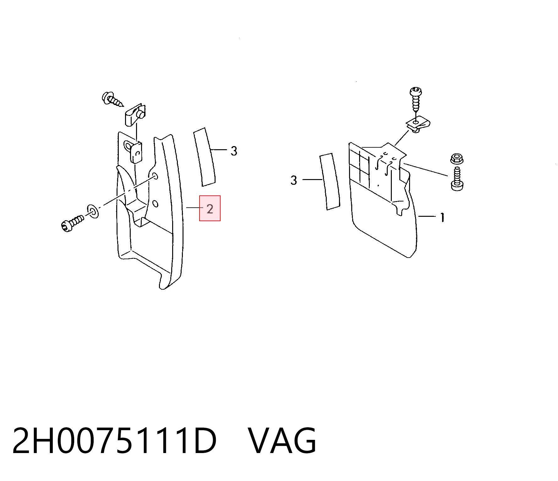 Guardabarros delanteros para Volkswagen AMAROK  2HA, 2HB, S1B, S6B, S7A, S7B