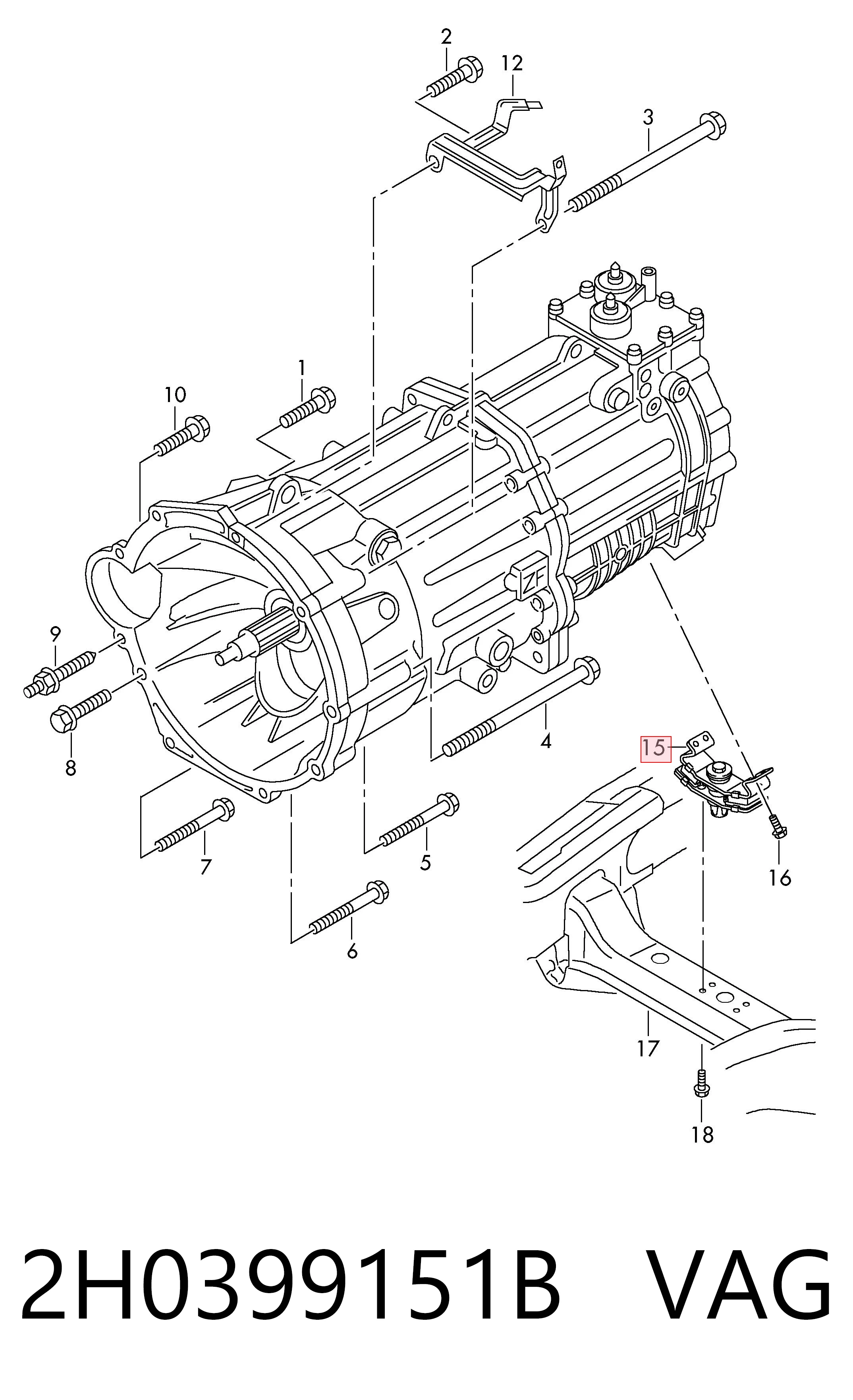 Comprar Soporte de transmisión (soporte de caja de cambios) Volkswagen AMAROK 2HA, 2HB, S1B, S6B, S7A, S7B a bajo precio