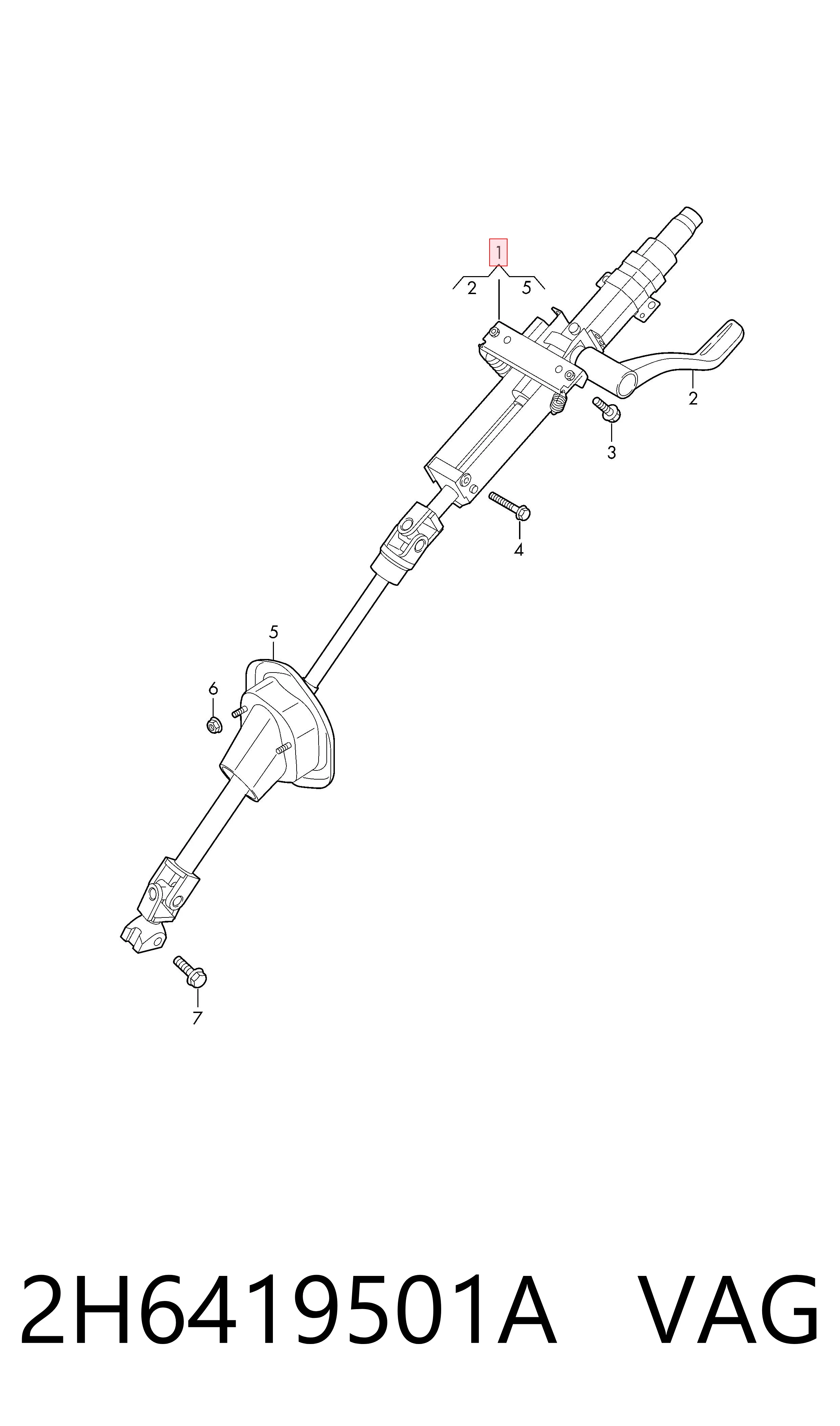 Columna de dirección Volkswagen AMAROK pick-up (2HA, 2HB, S1B, S6B, S7A, S7B) (2010 - 2026) precio, desde 642,11 EUR