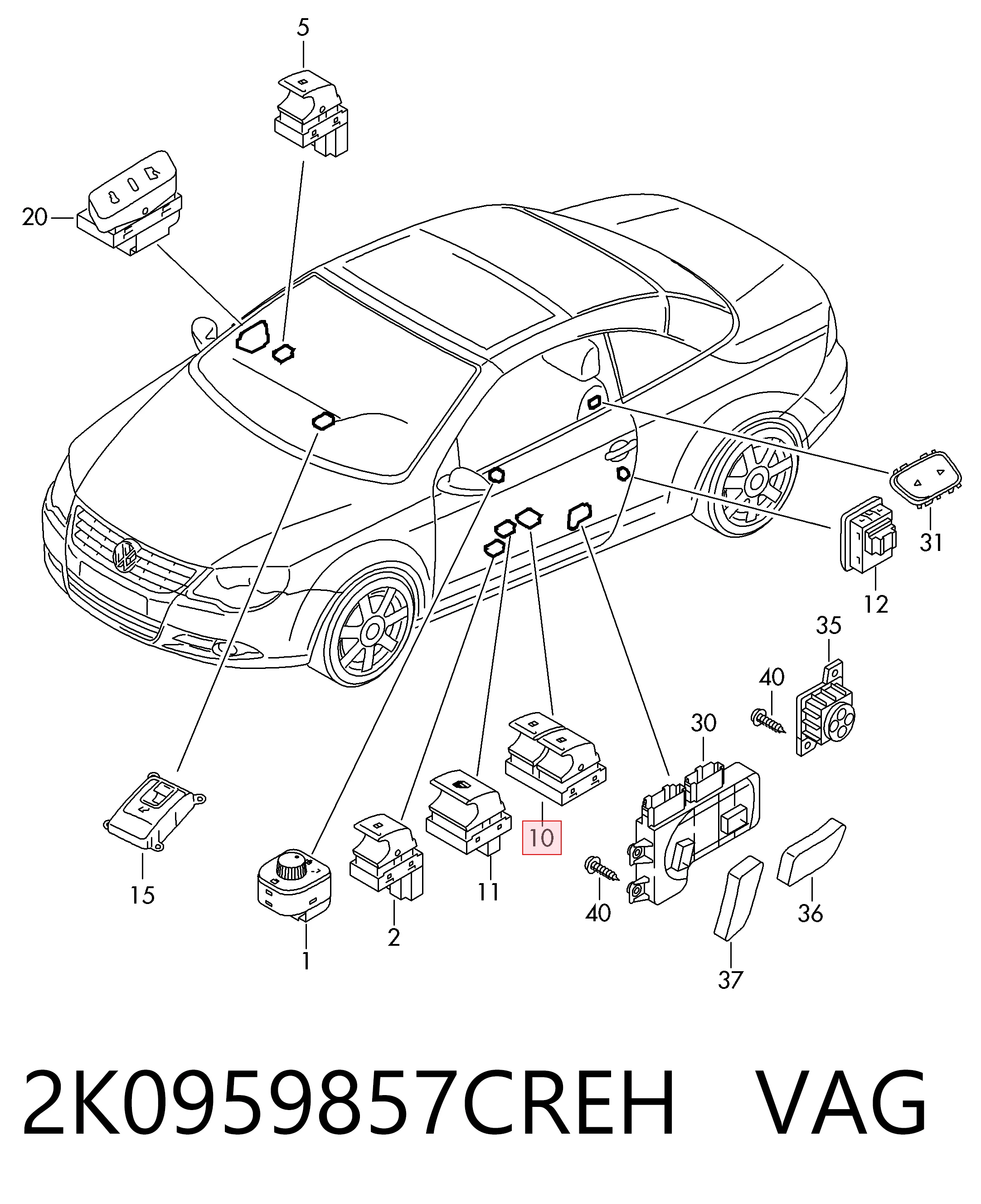2K0959857CREH VAG
