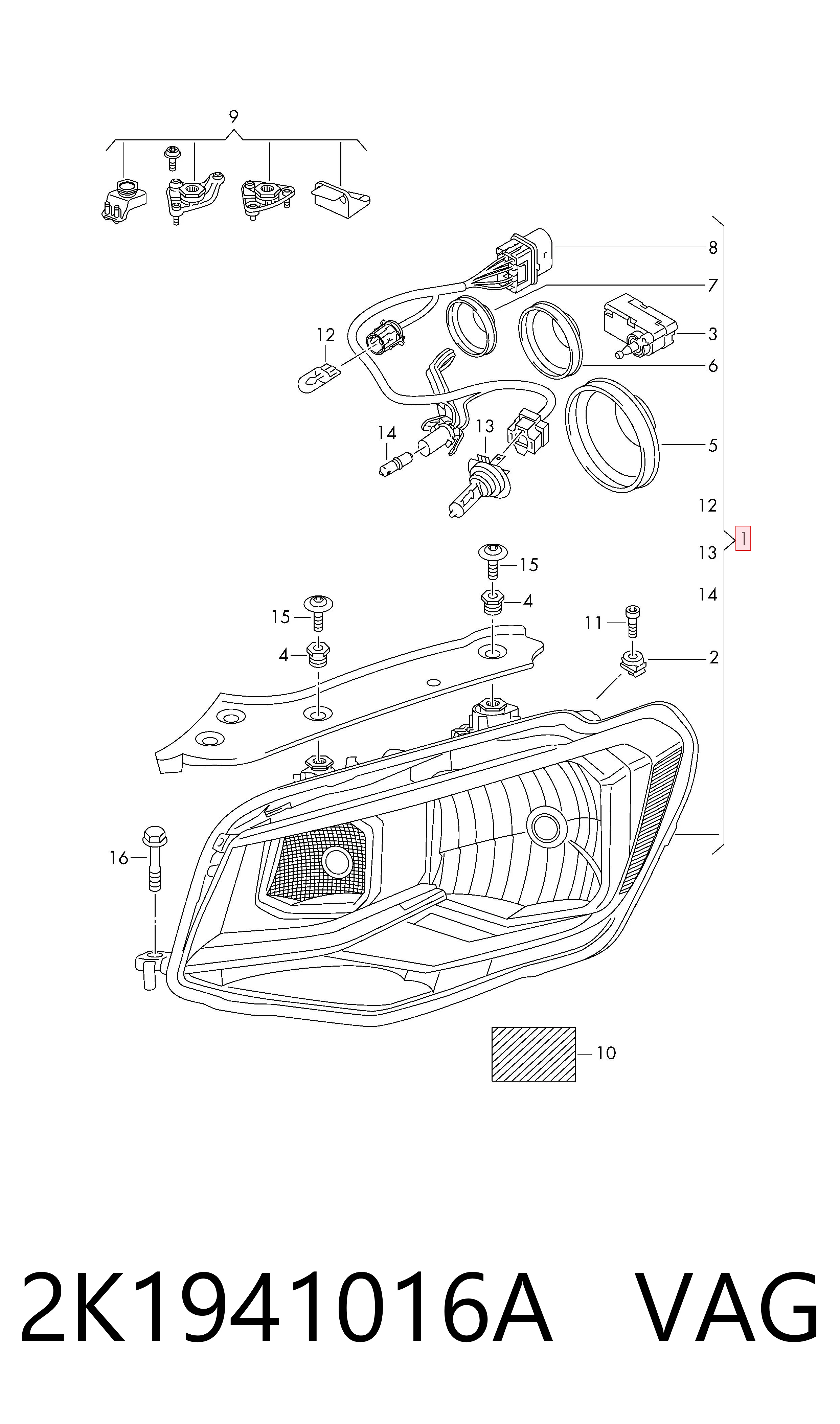Faro delantero derecho Volkswagen Caddy IV familiar comprar en España