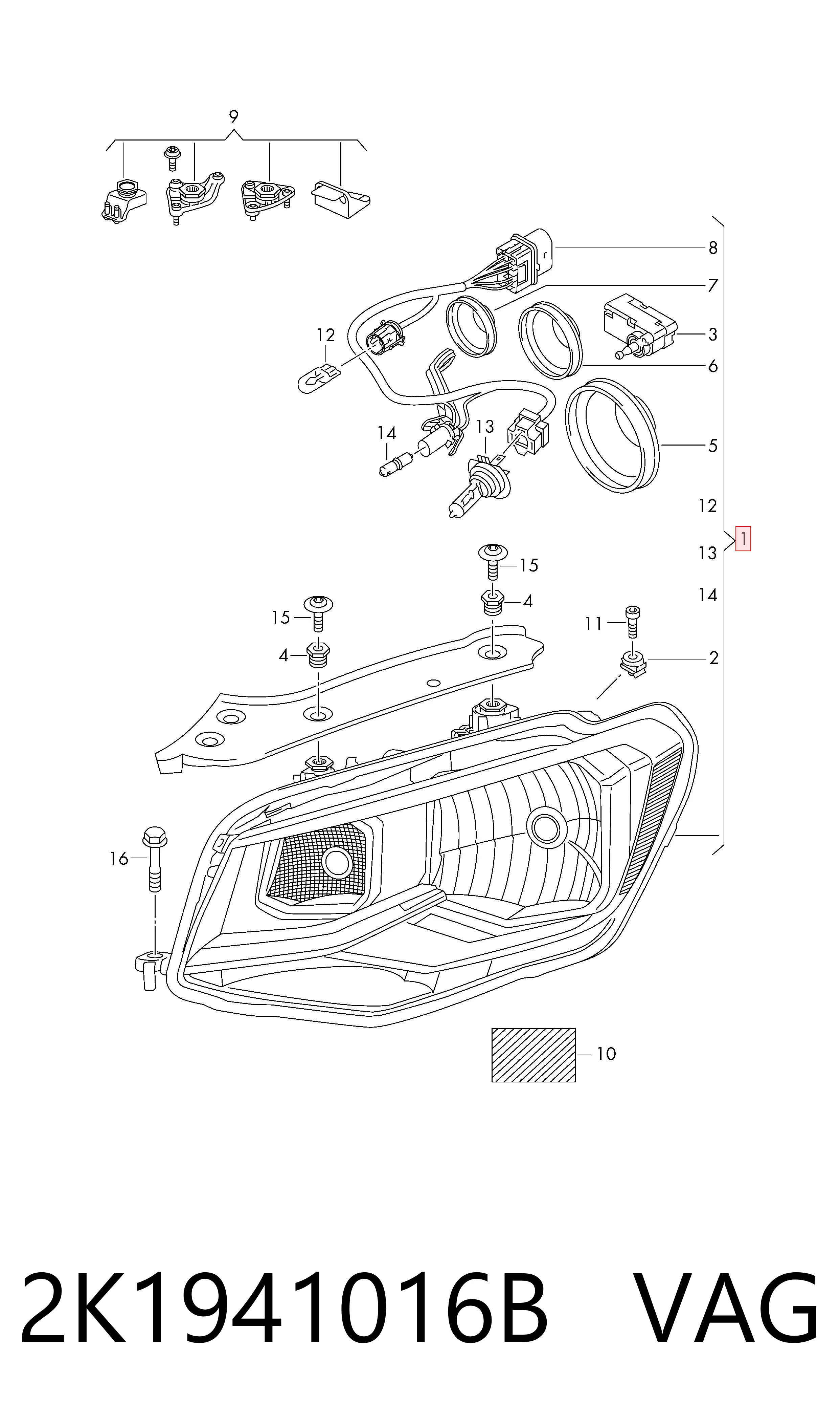 Faro delantero derecho Volkswagen Caddy IV desde 178,25 €