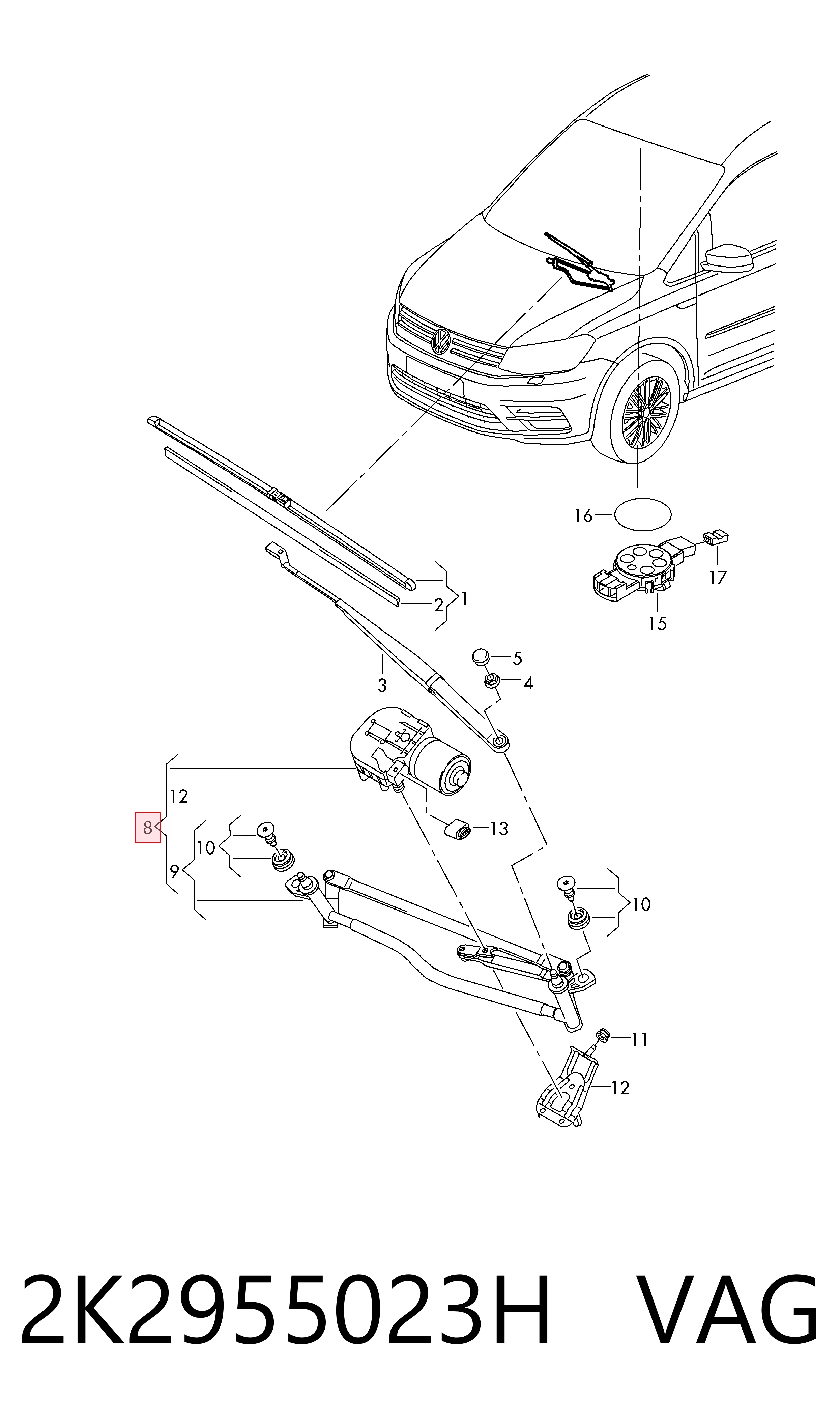 2K2955023H VAG
