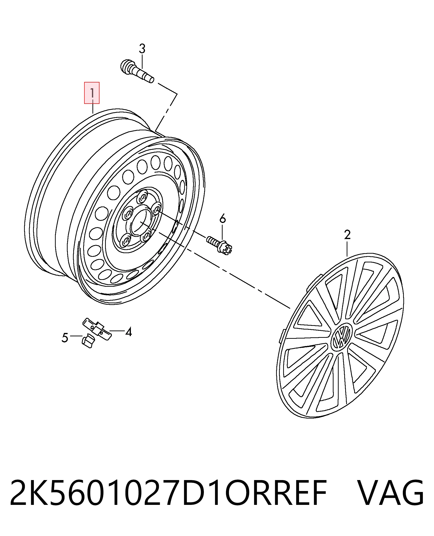 2K5601027D1ORREF VAG