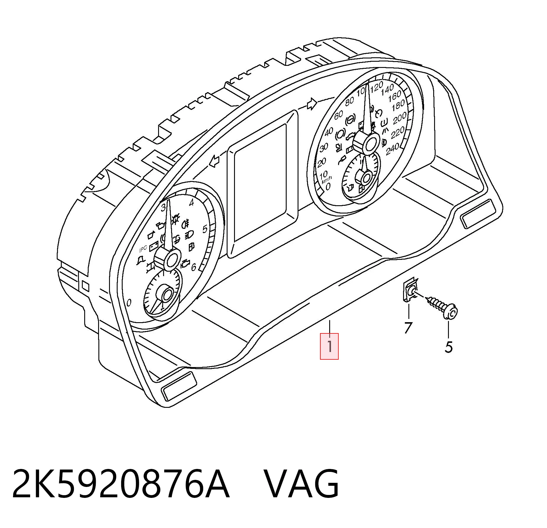 Tablero de instrumentos VAG 2K5920876A precio, desde 115,71 EUR