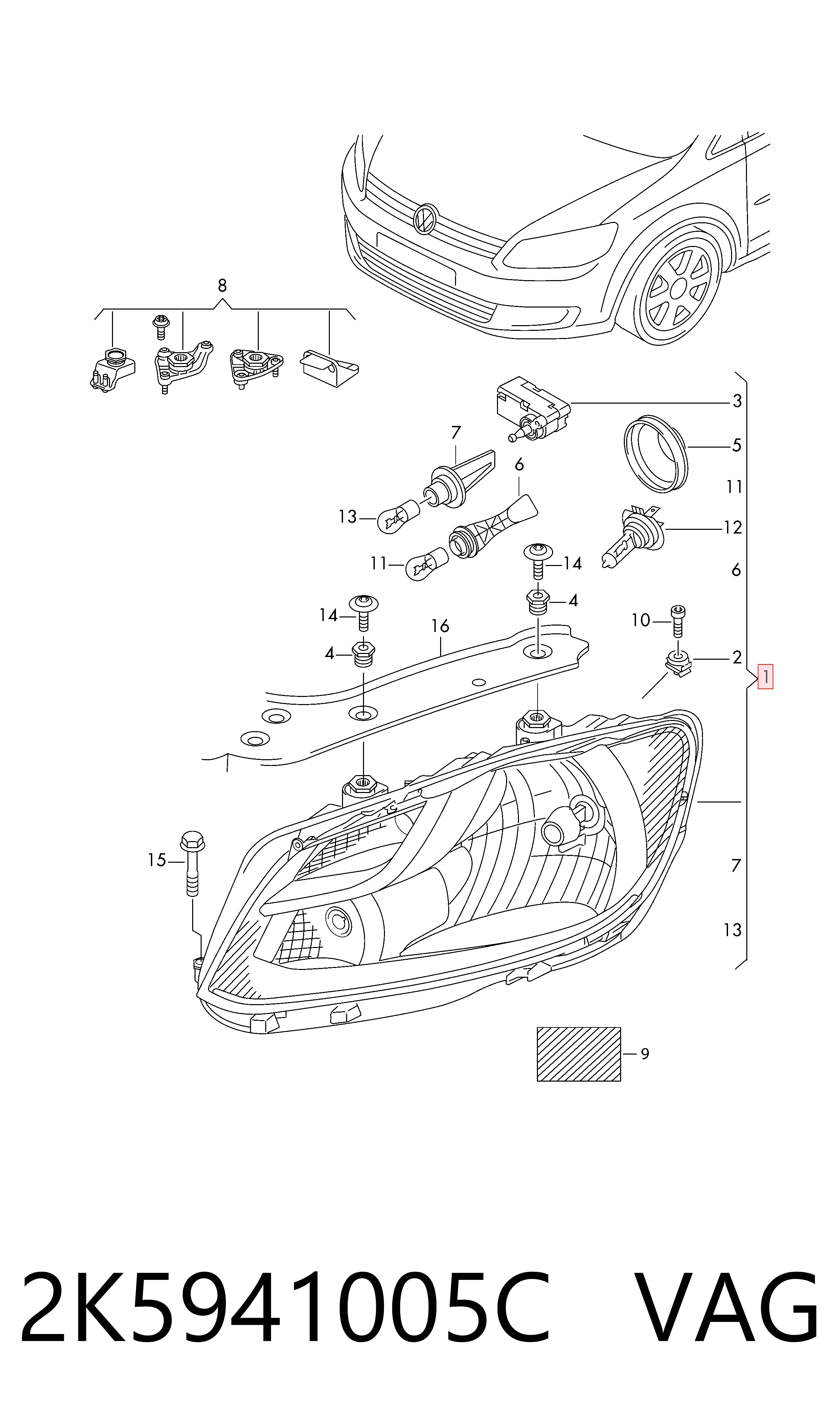 2K5941005C VAG Faros