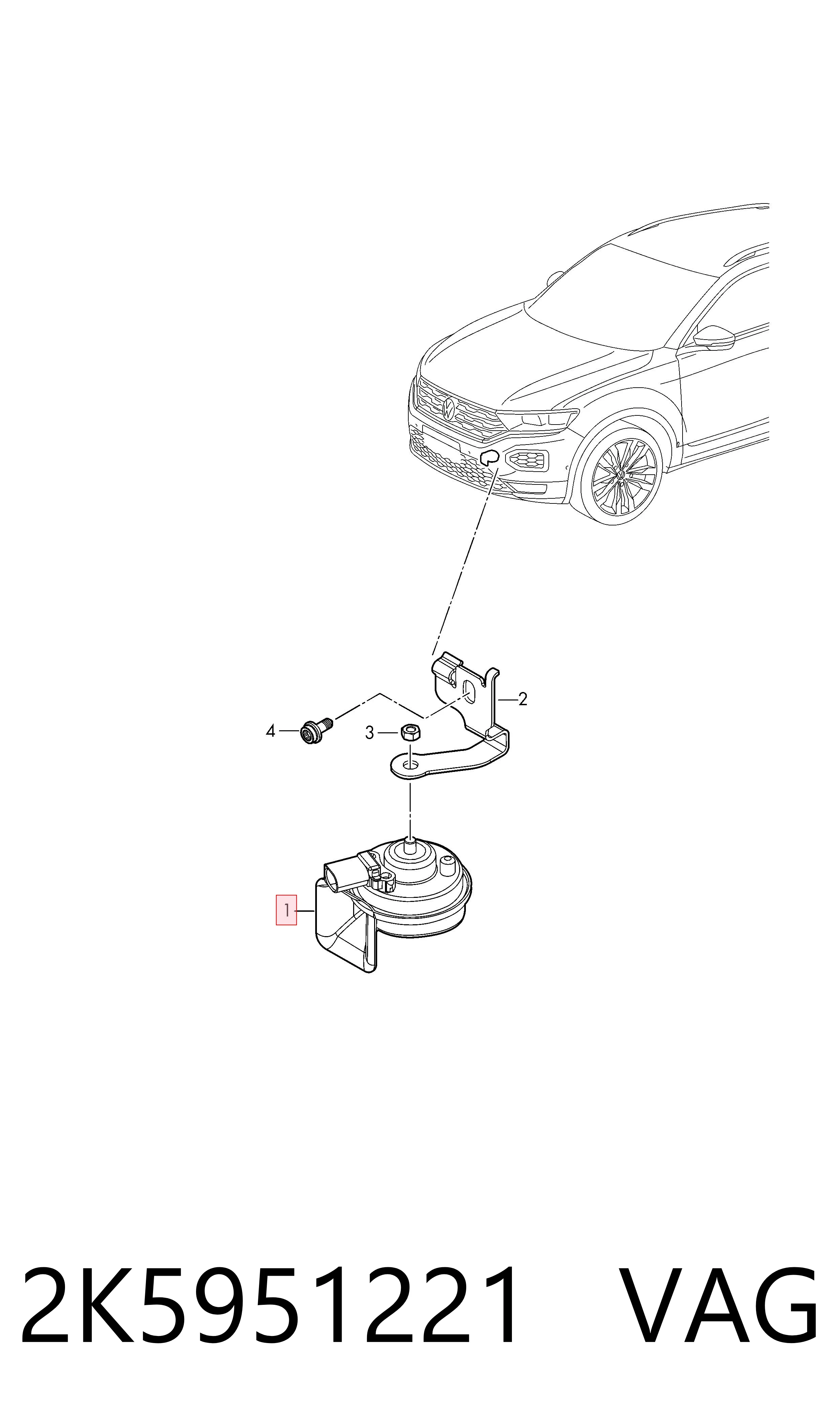 2K5951221 VAG Claxon