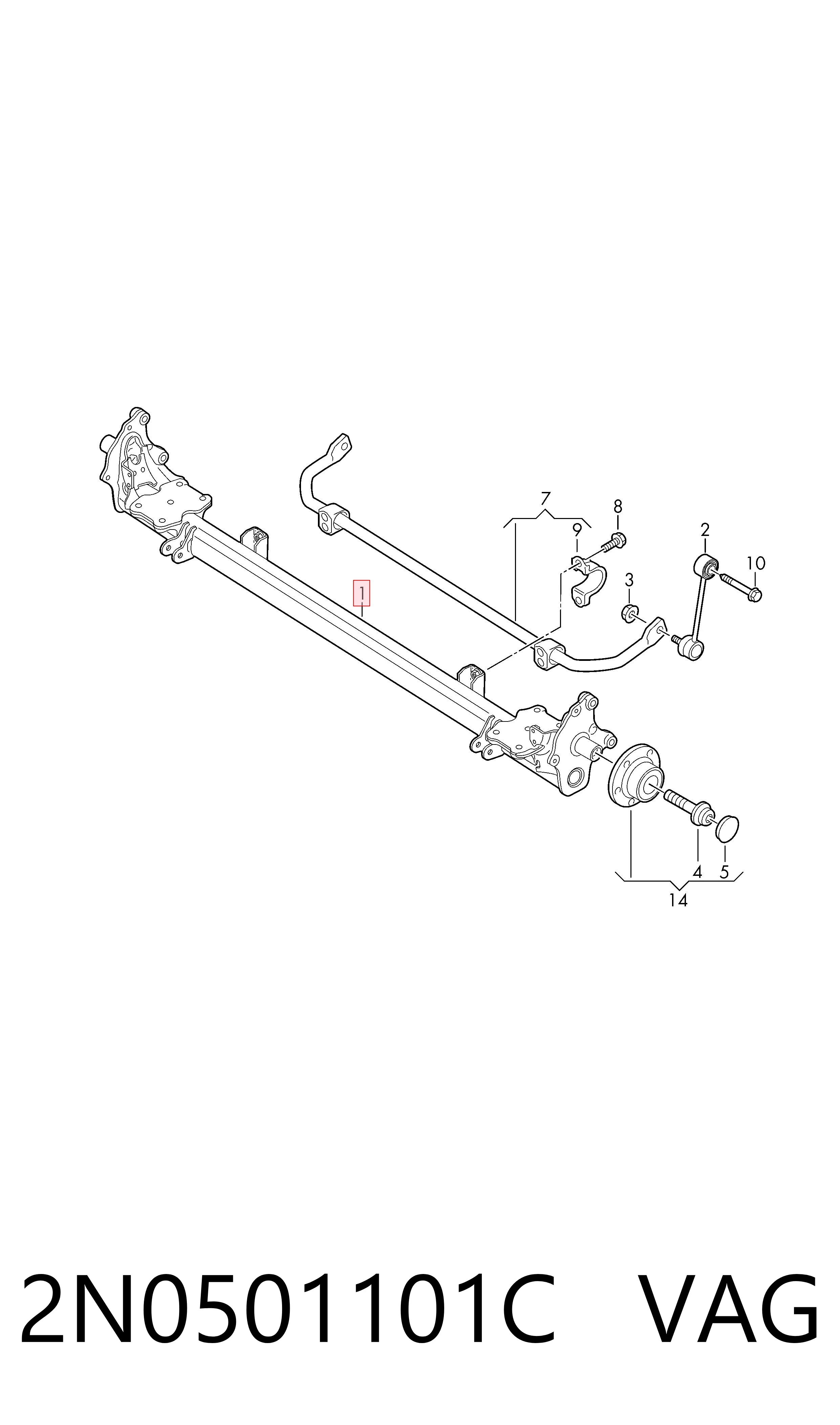 Puente trasero para Volkswagen Crafter  SY, SX, SYB, SYC, SYD, SYM