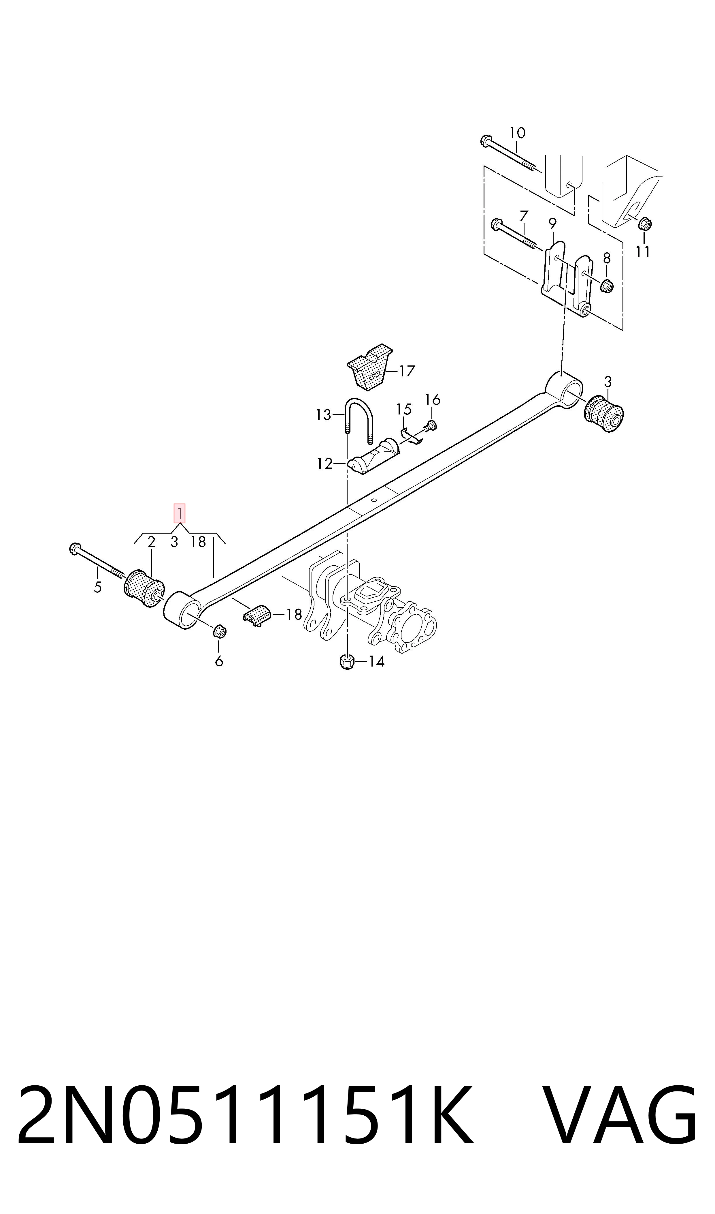 Comprar Ballesta de suspensión trasera Volkswagen Crafter  SY, SX, SYB, SYC, SYD, SYM