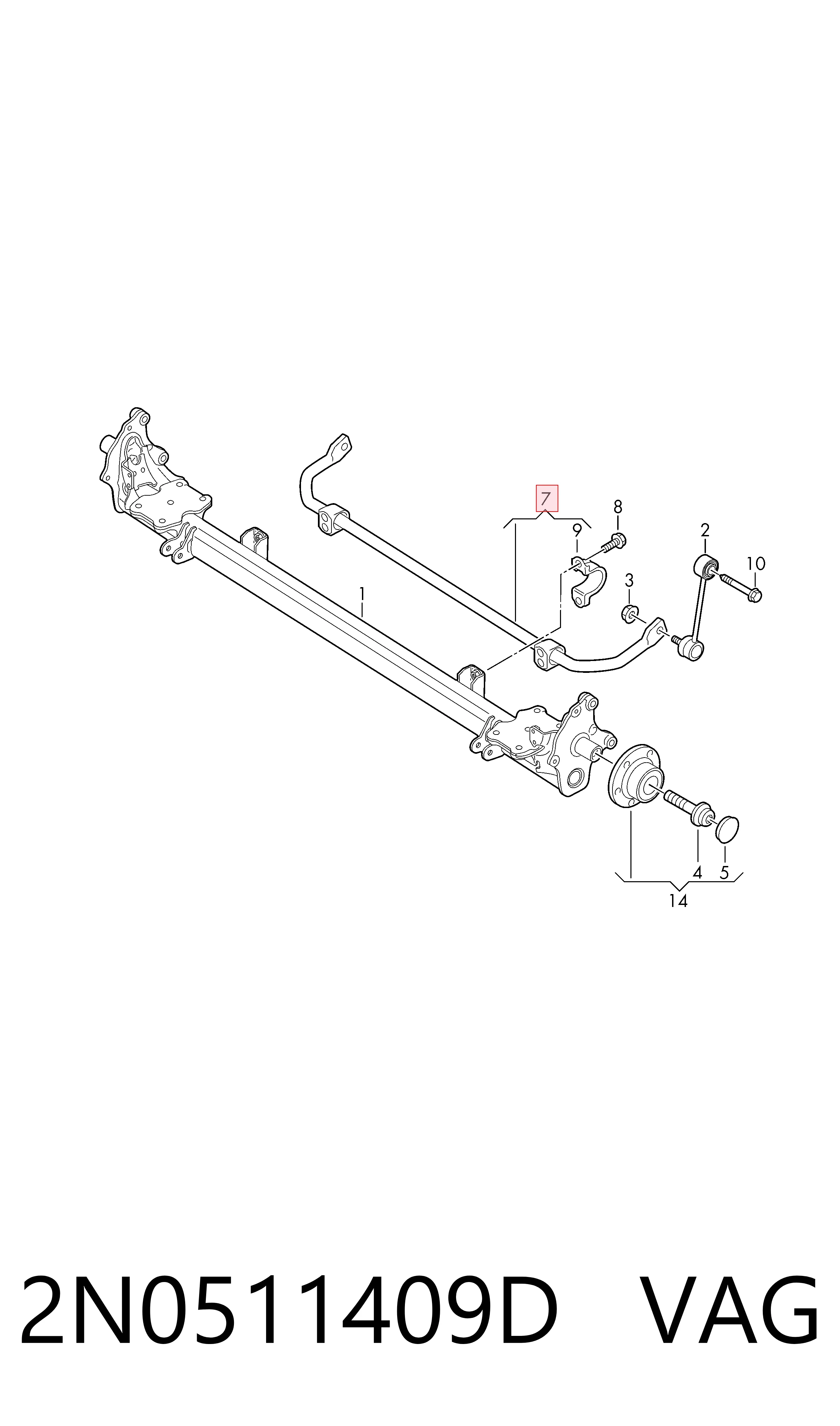 Barra estabilizadora de la suspensión trasero Volkswagen Crafter furgoneta (SY, SX, SYB, SYC, SYD, SYM) (2016 - 2026) precio, desde 146,65 EUR