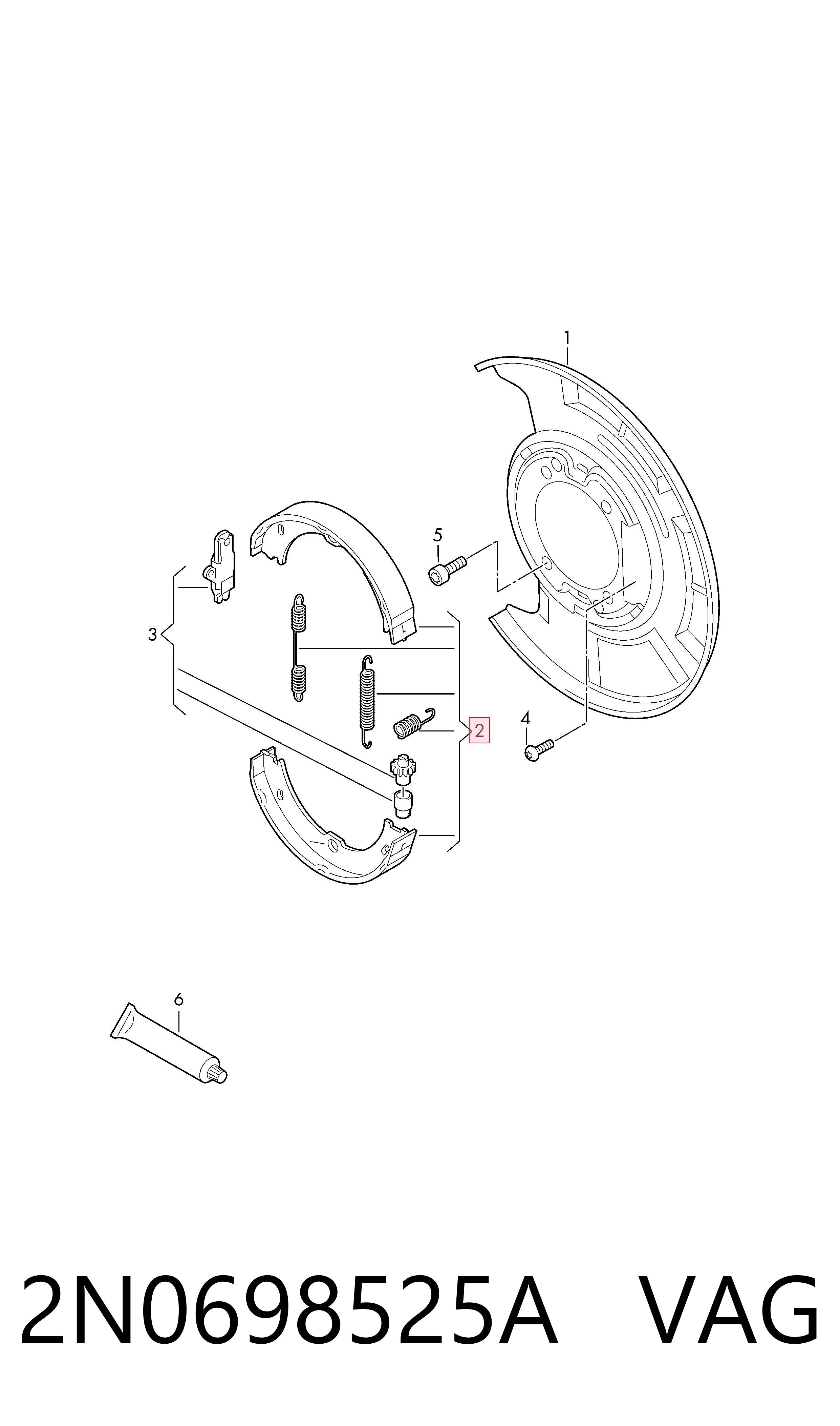 Comprar Zapatas de freno de estacionamiento Volkswagen Crafter  SY, SX, SYB, SYC, SYD, SYM a bajo precio