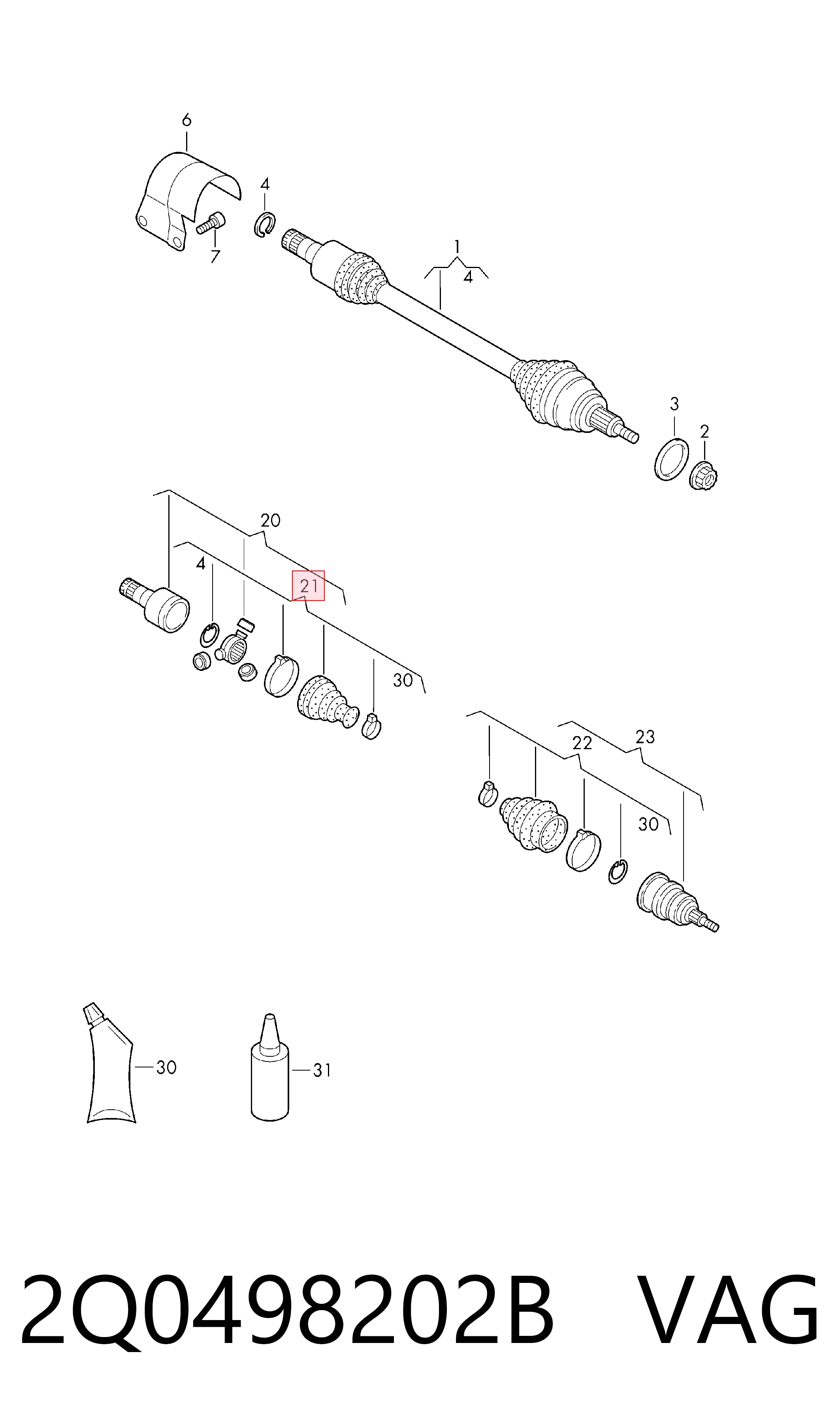 Fuelle de palier delantero exterior para Ford Focus HN