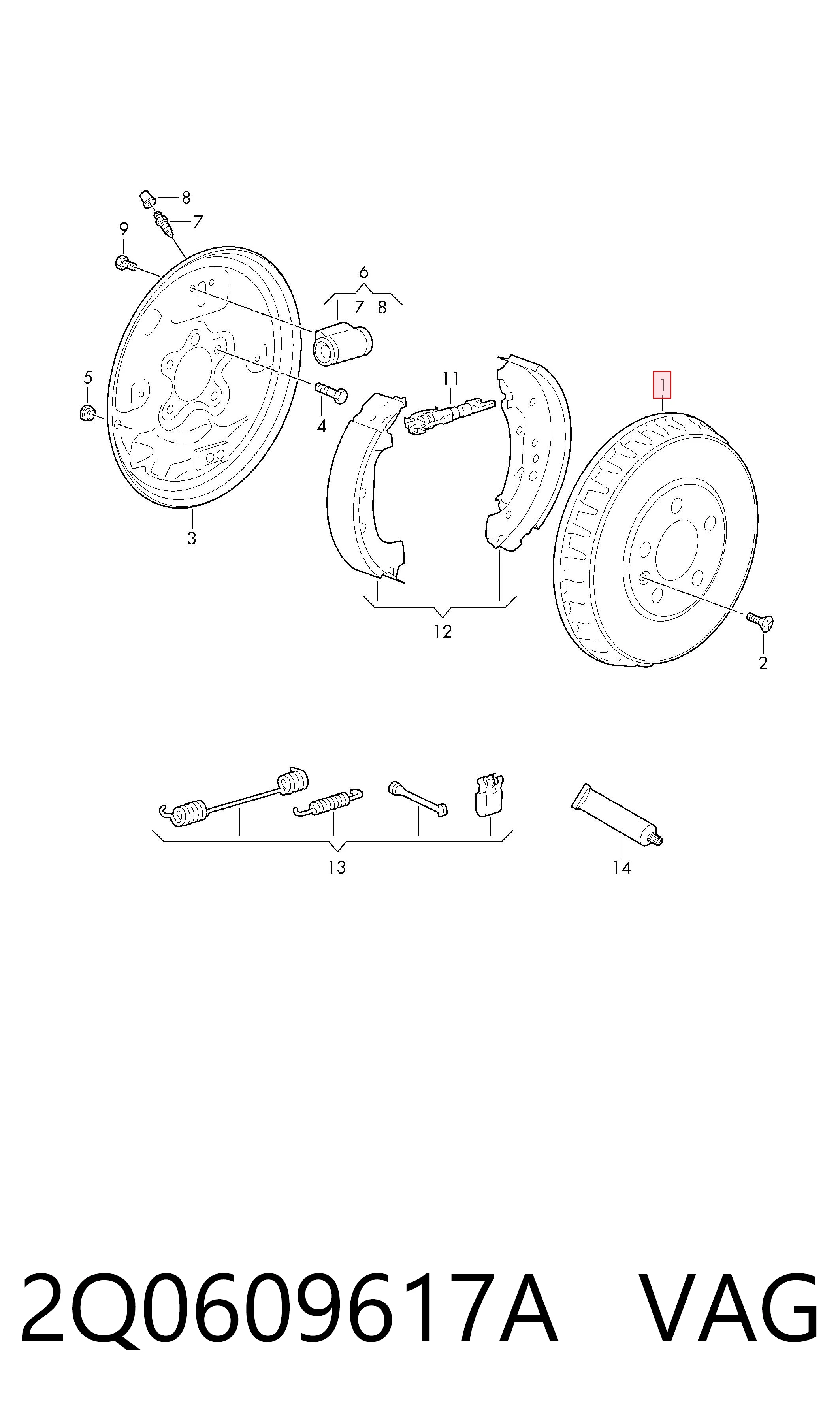 Comprar Tambor de freno trasero Volkswagen Polo VI AW1, BZ1, AE1