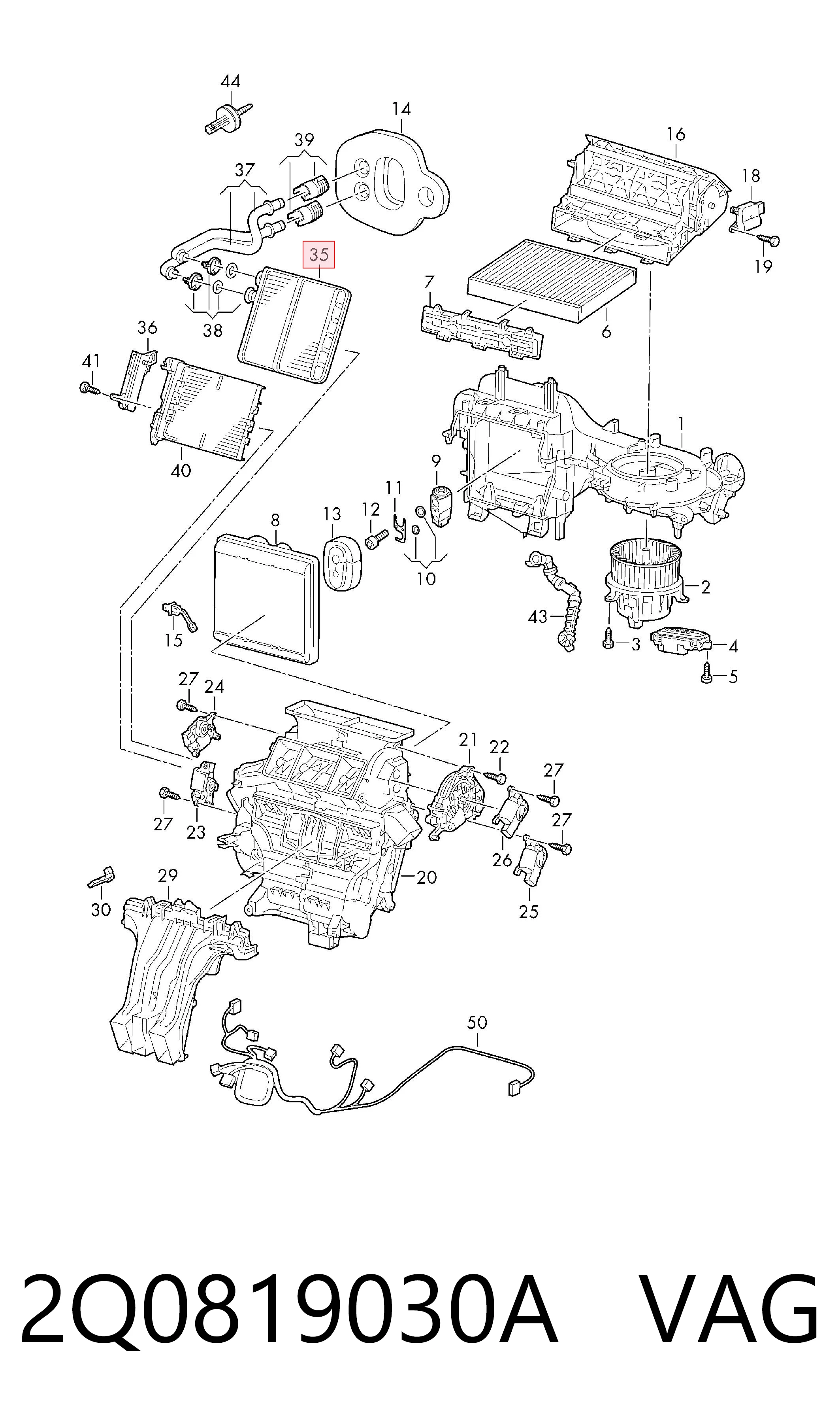 AH343000S Mahle Original Radiador interior