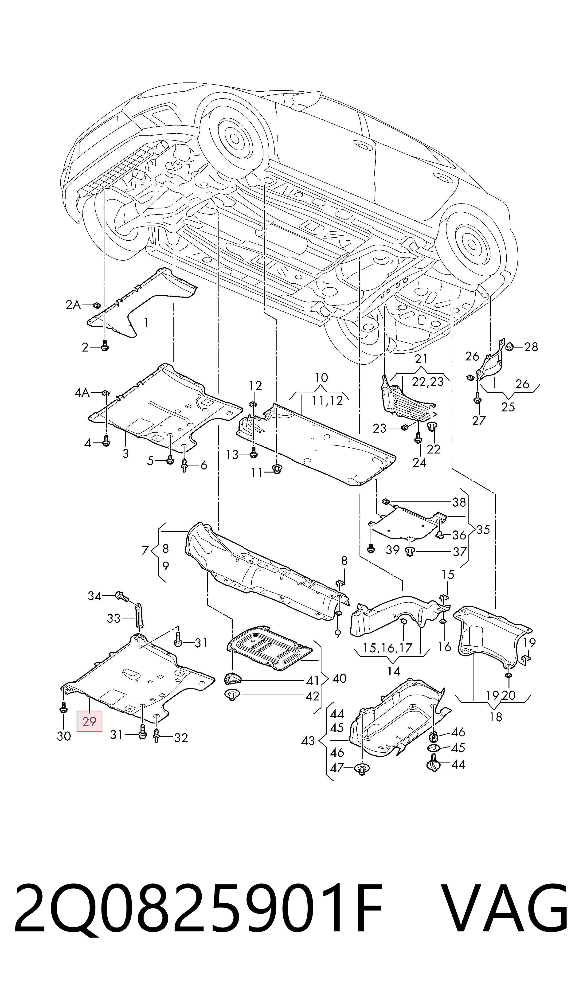 2Q0825901F VAG Protección de cárter