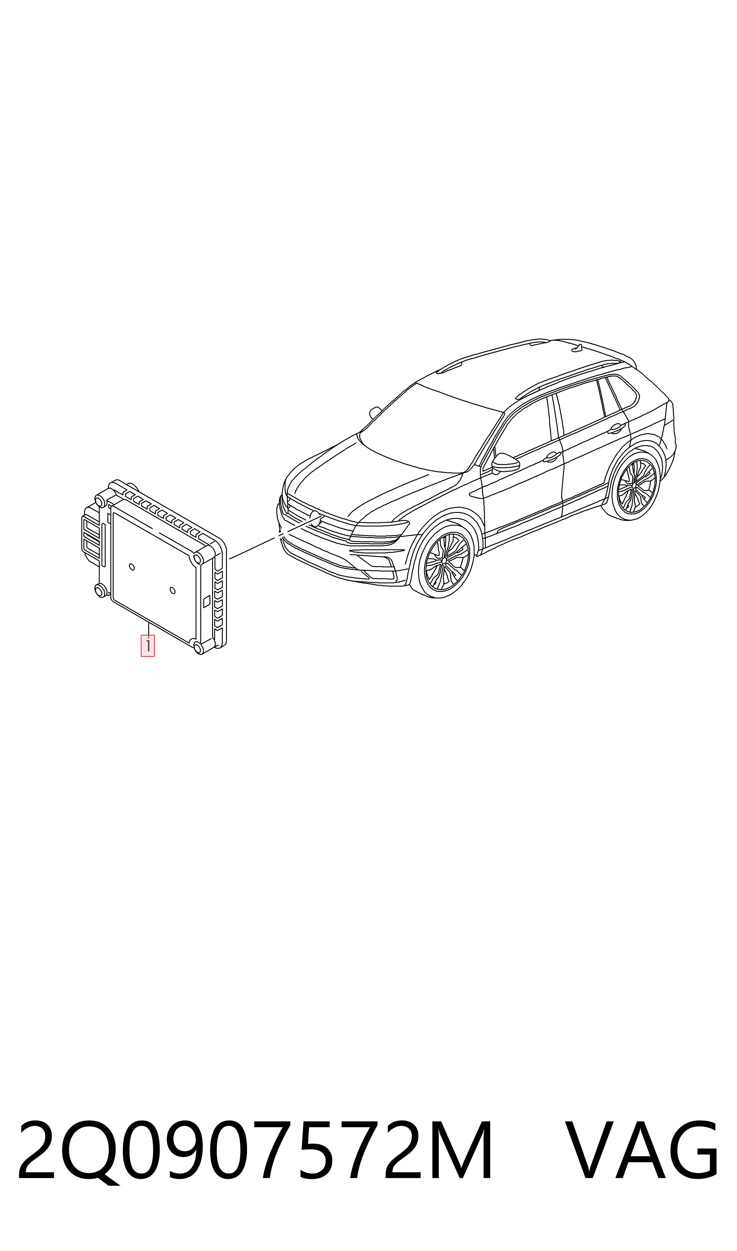 2Q0907572M VAG Sensor de distancia por radar