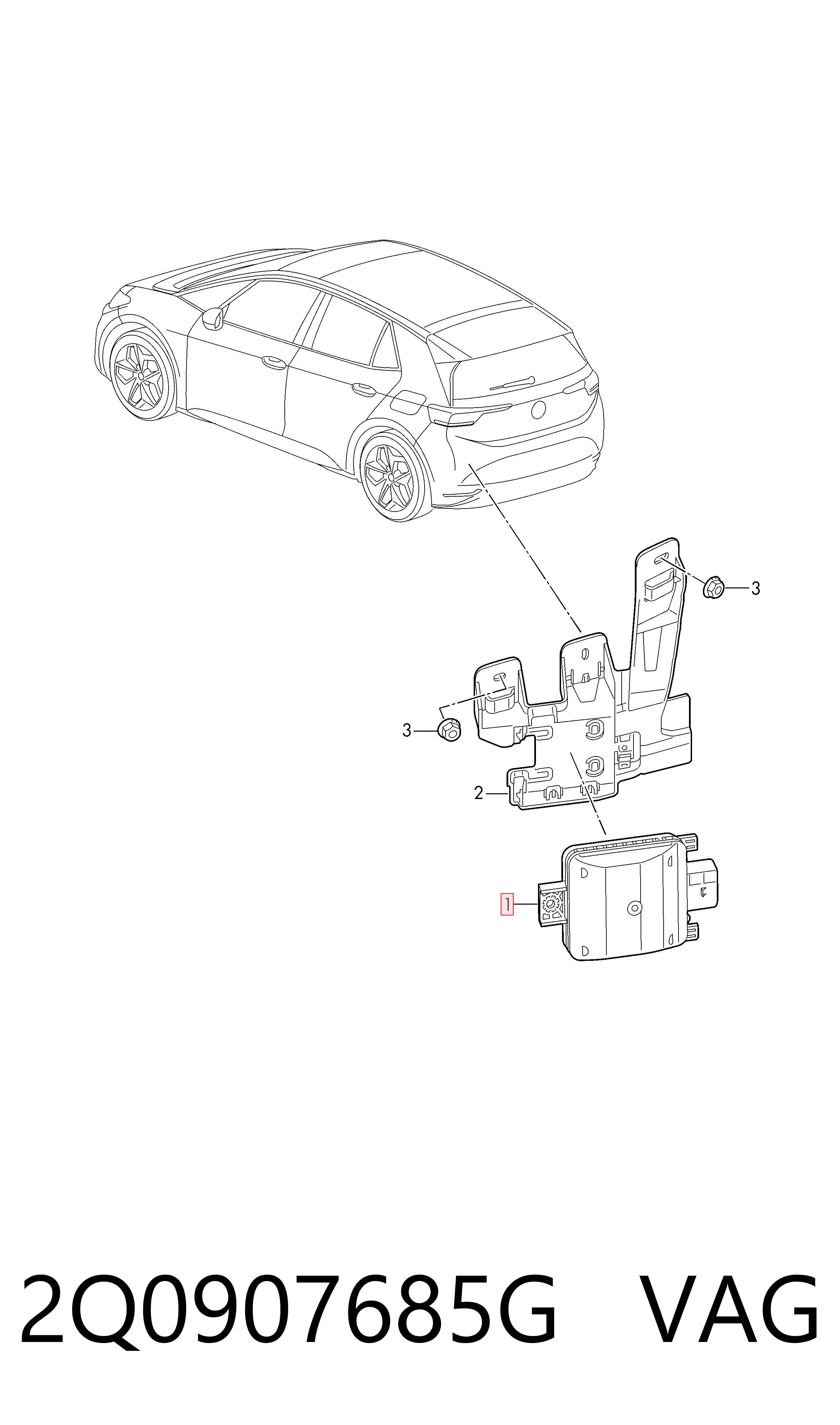 Radar de cambio de carril VAG 2Q0907685G precio, desde 145,20 EUR