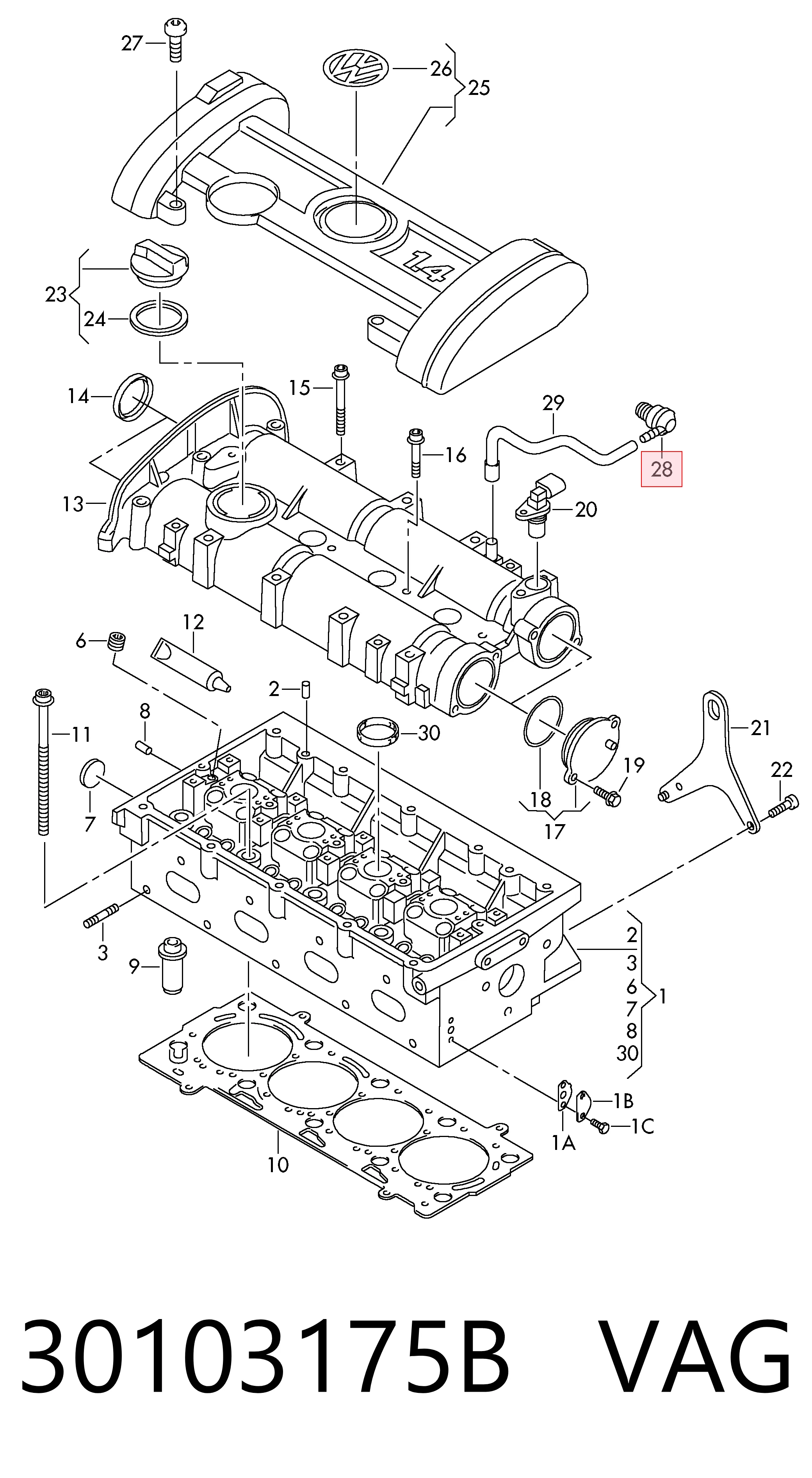 Válvula de ventilación del cárter Skoda Yeti  (2009-2017)