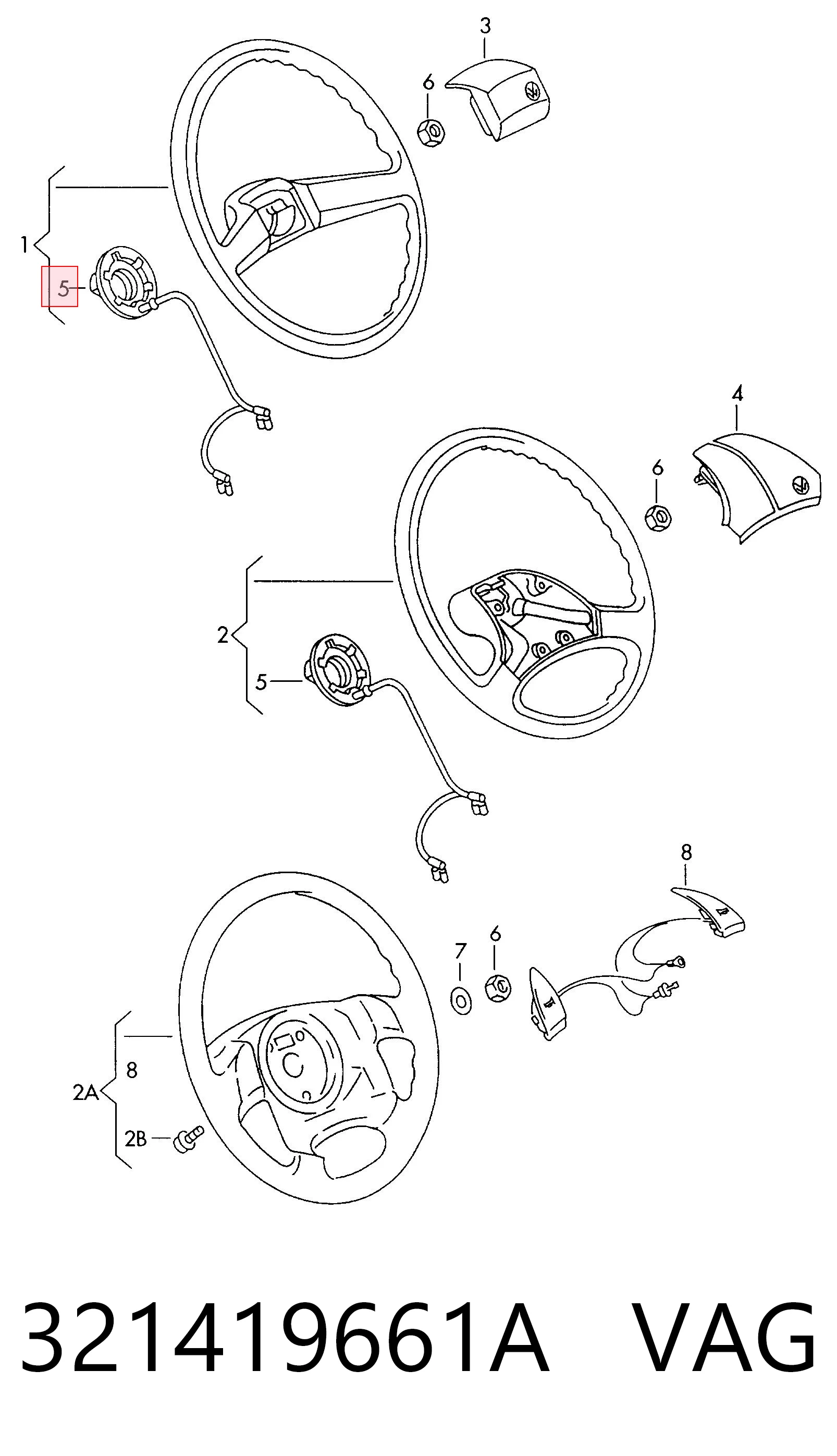 321419661A VAG Anillo de AIRBAG 