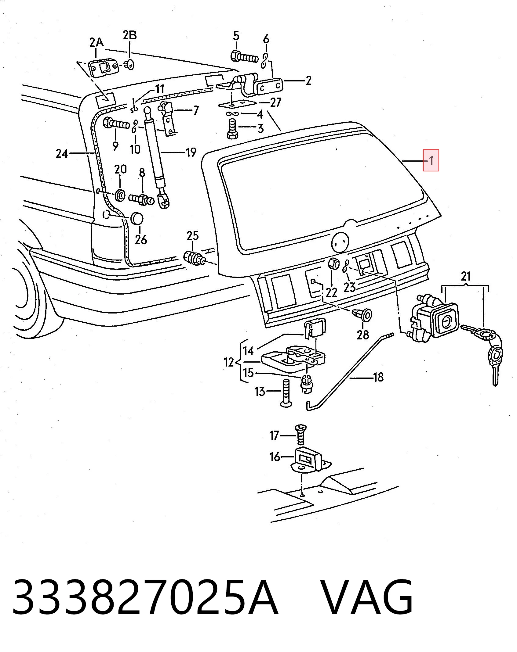 Comprar Puerta trasera del maletero (portón trasero) Volkswagen Passat 3A5, 351, 315 a bajo precio