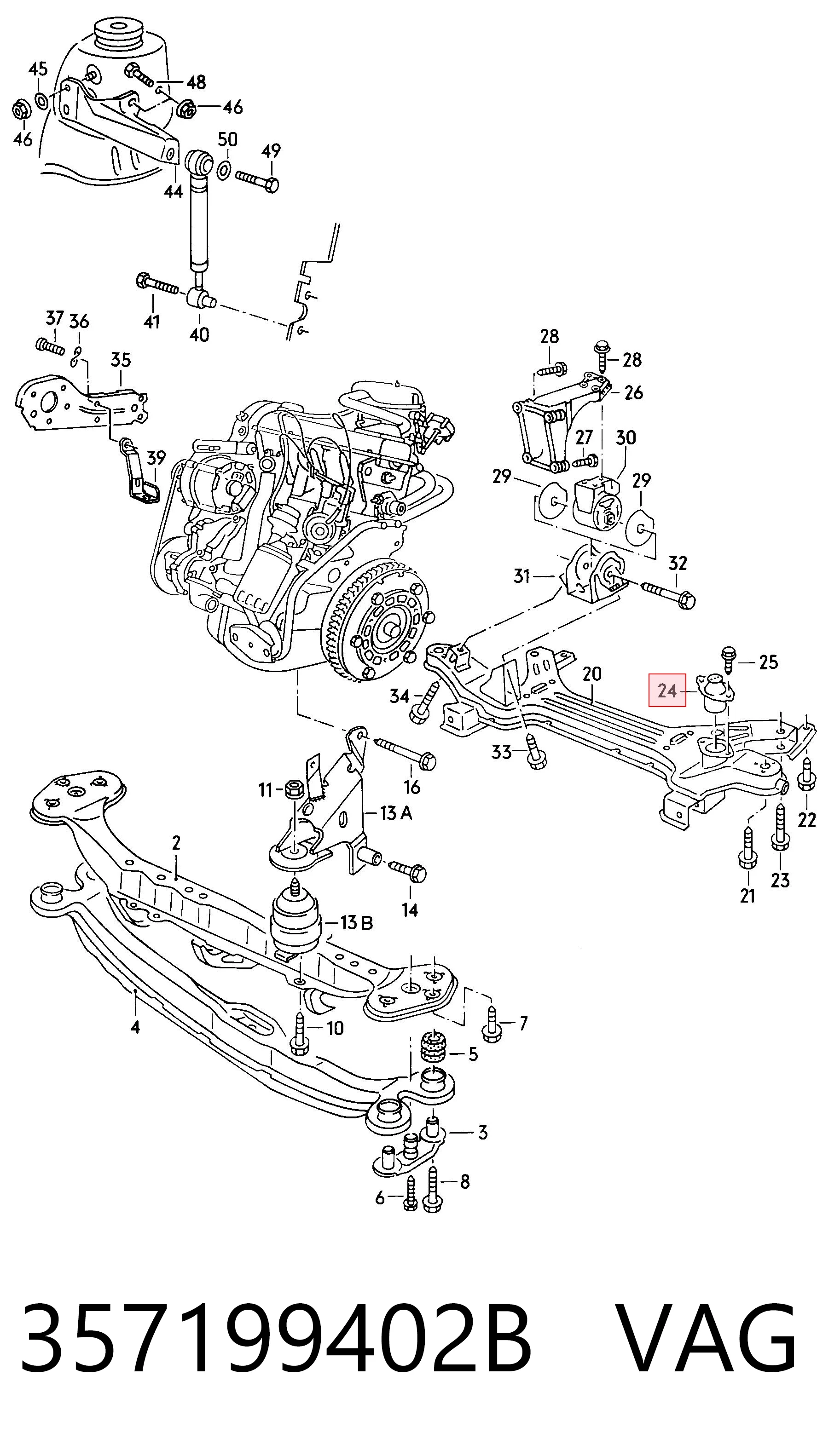 357199402B VAG Soporte de motor izquierdo