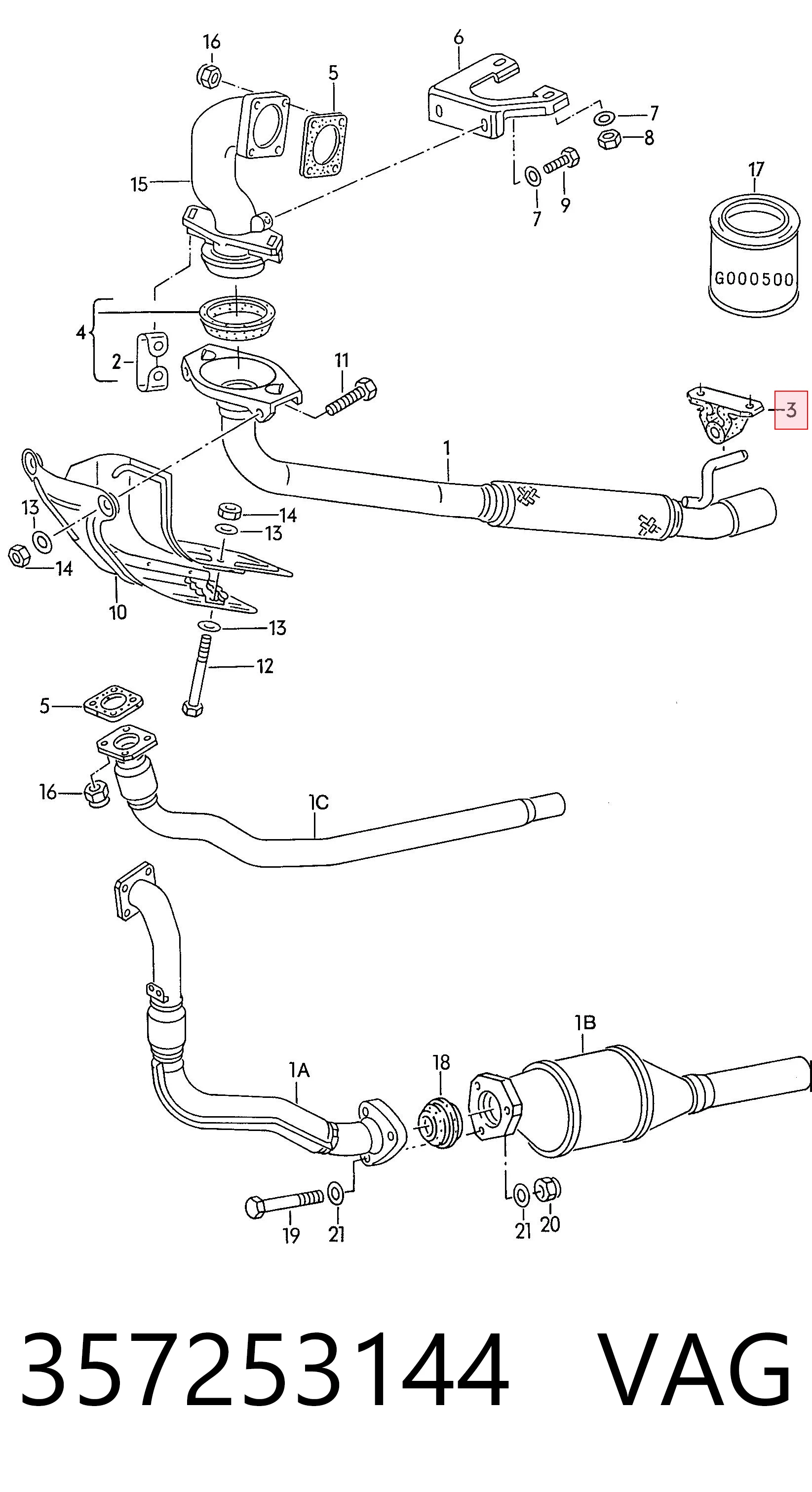 Soporte escape para Seat Toledo 1L