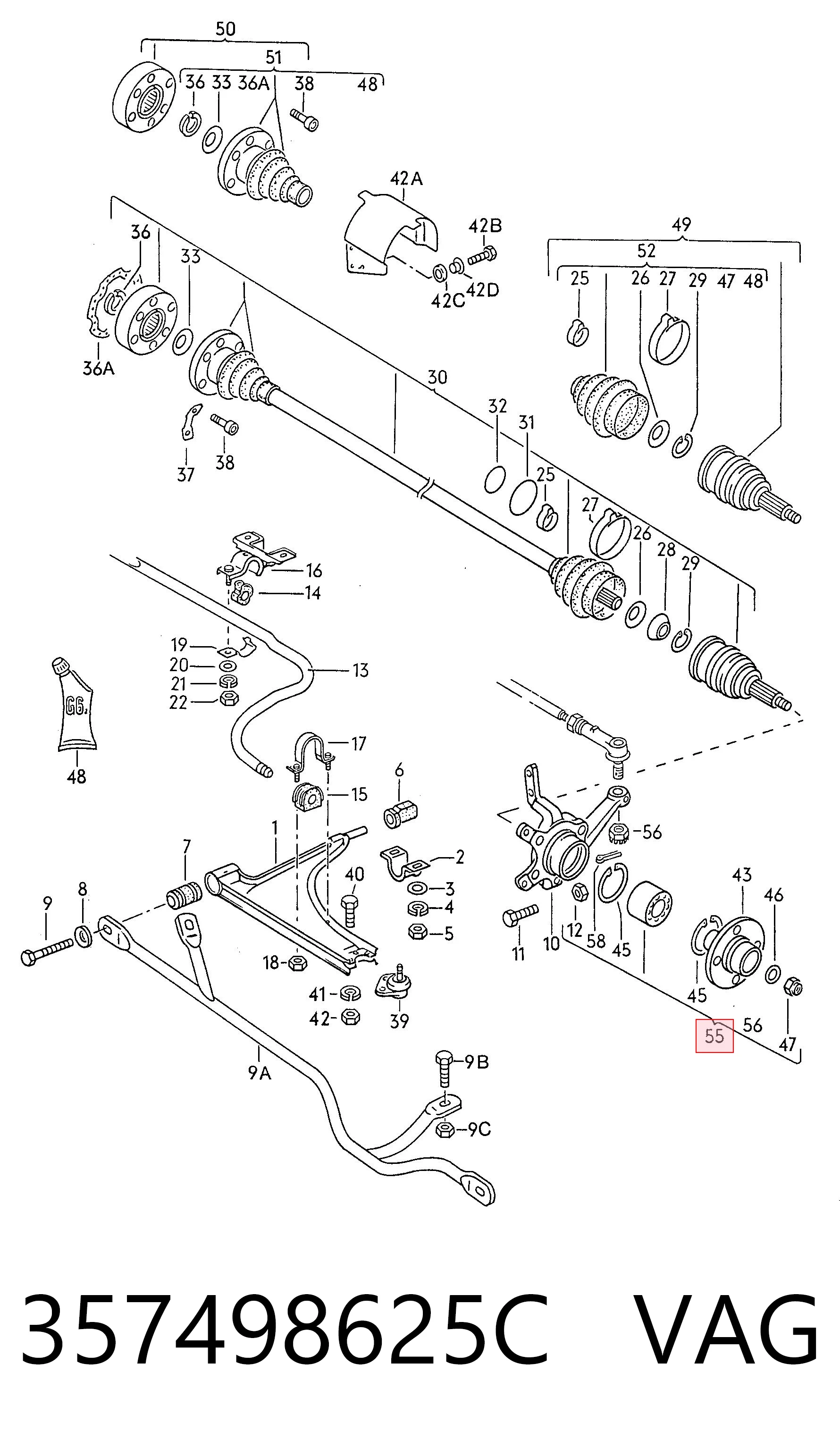 Cojinete de rueda delantero Volkswagen Passat  desde 24,32 €
