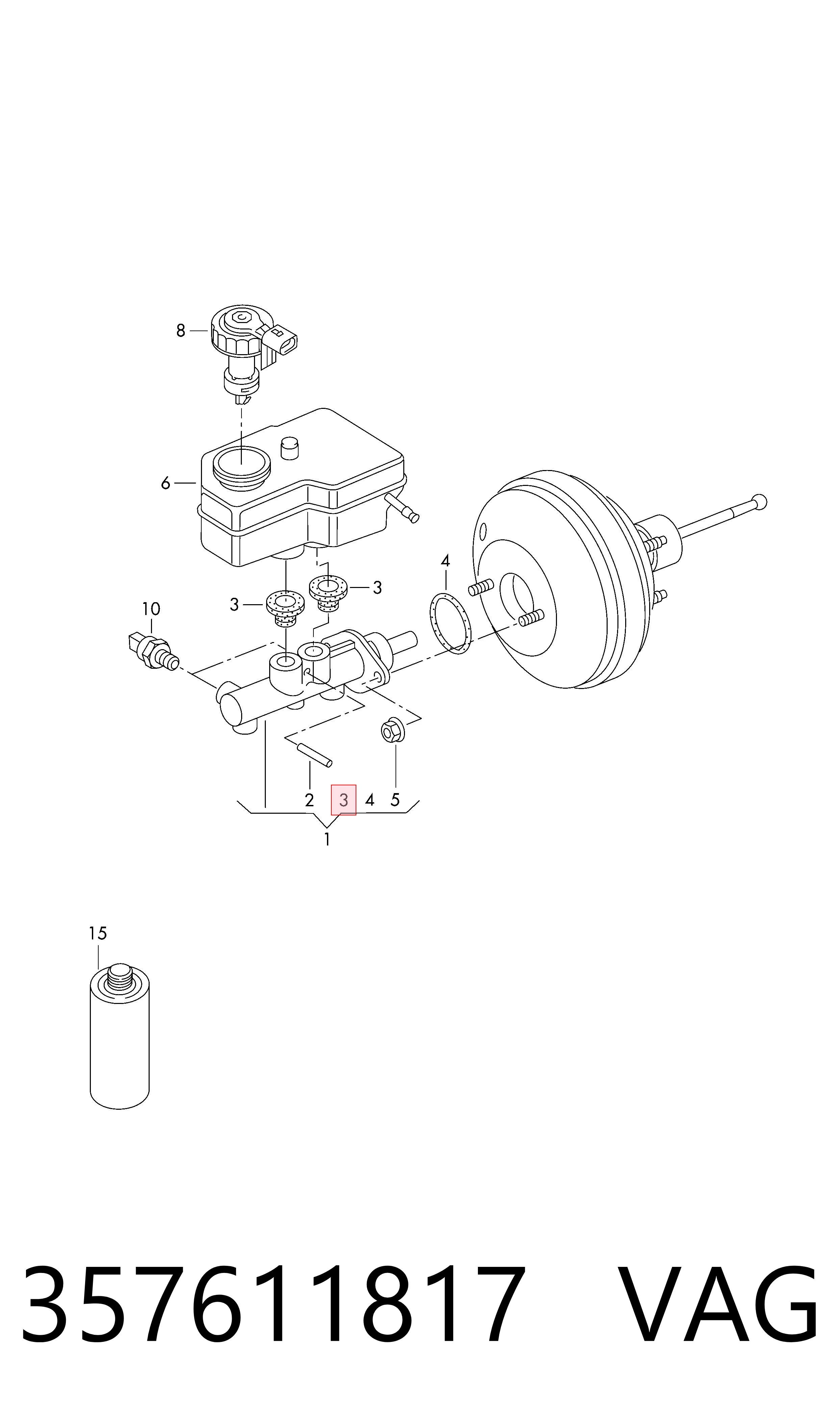 Comprar Kit de reparación cilindro de freno principal Audi A3  8P1