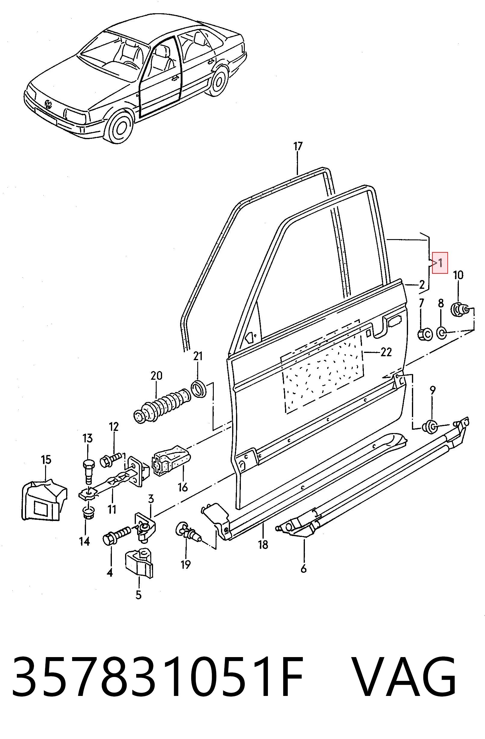 Comprar Puerta delantera izquierda Volkswagen Passat 3A5, 351, 315 a bajo precio