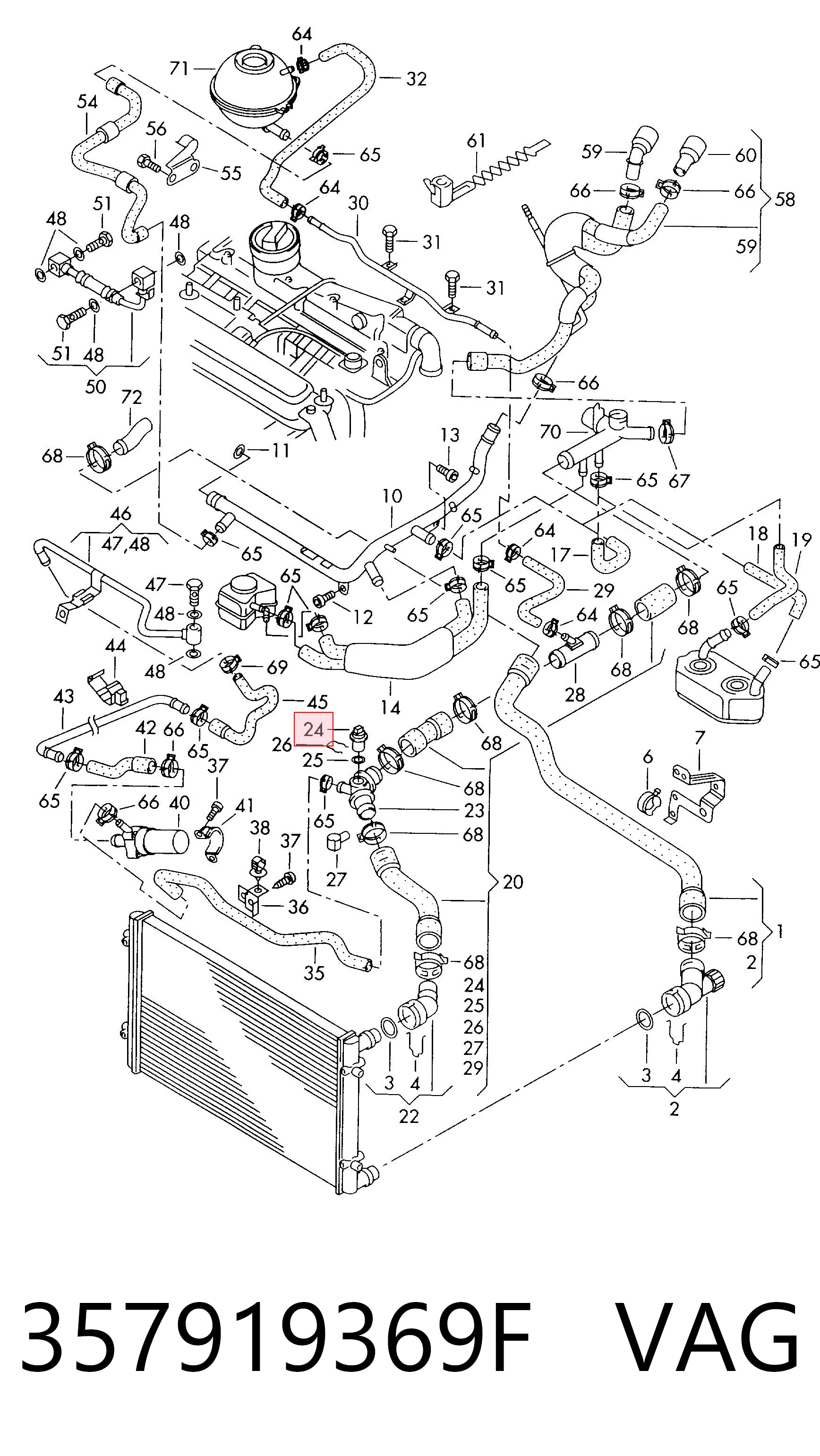 357919369F VAG Interruptor térmico