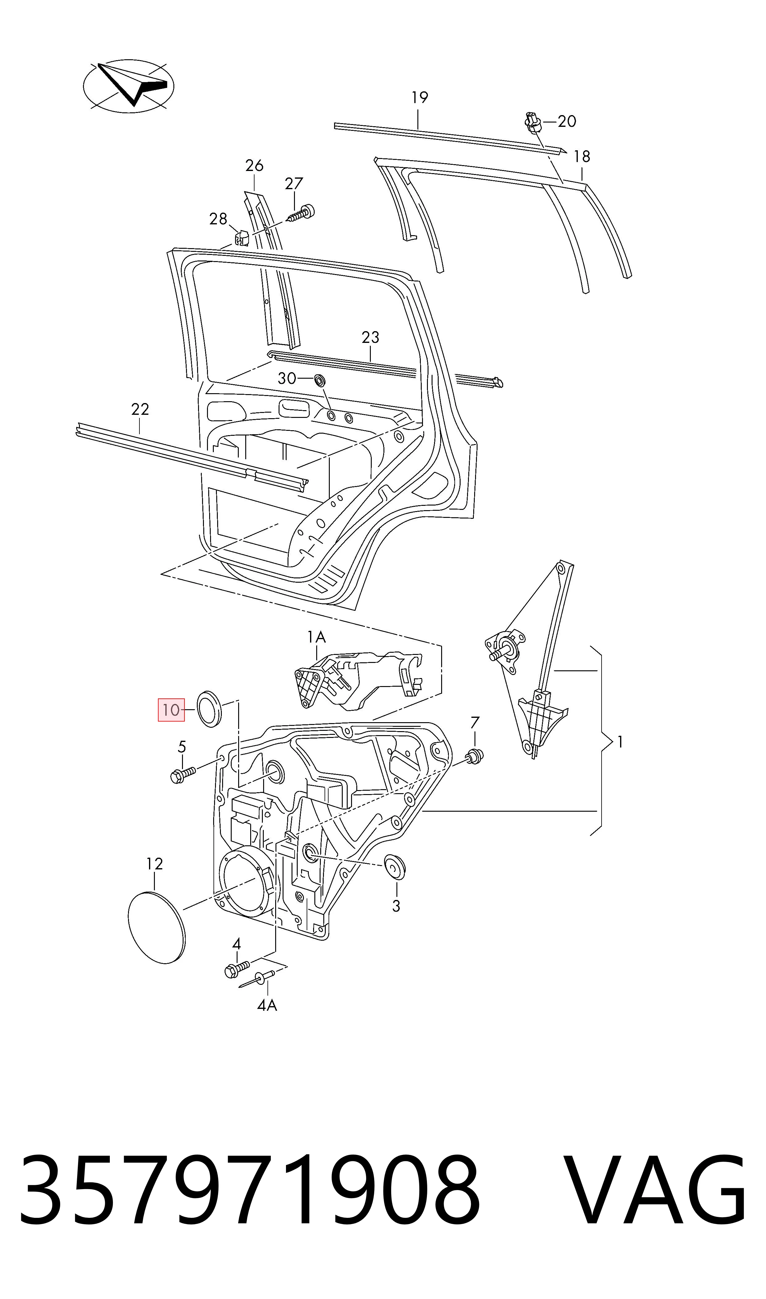 357971908 VAG Cubre motor