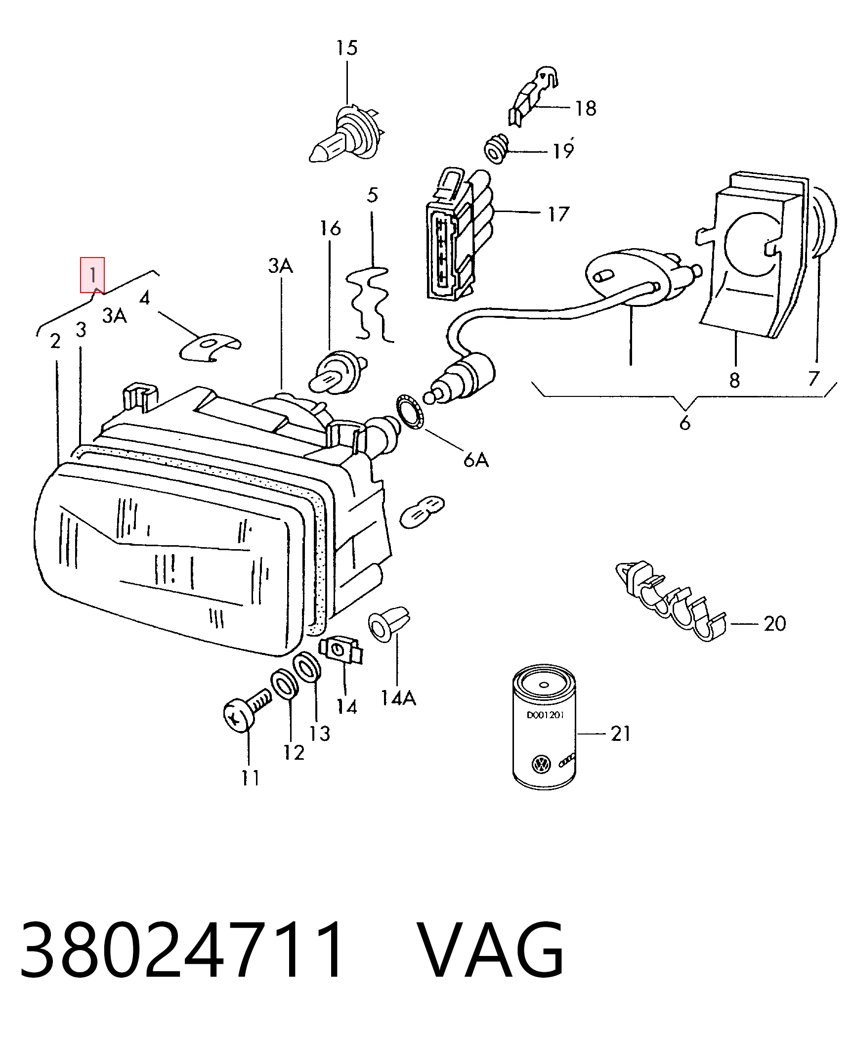 Comprar Faro derecho Skoda Felicia II 6U1