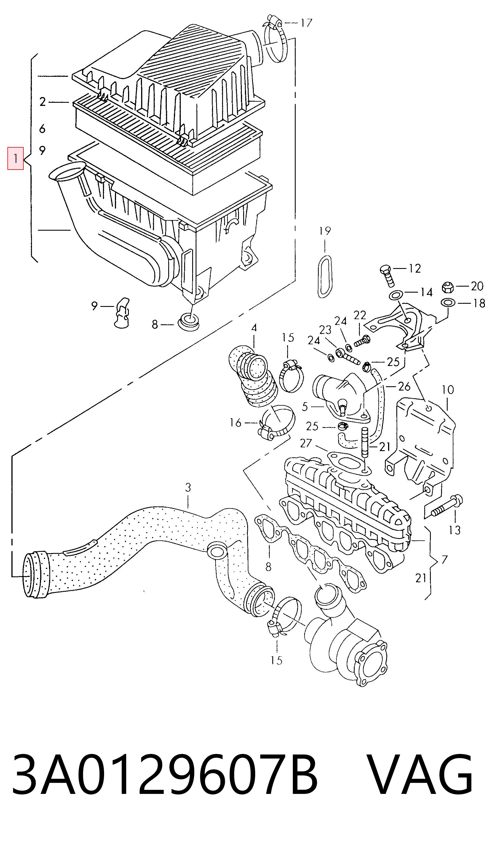 3A0129607B VAG