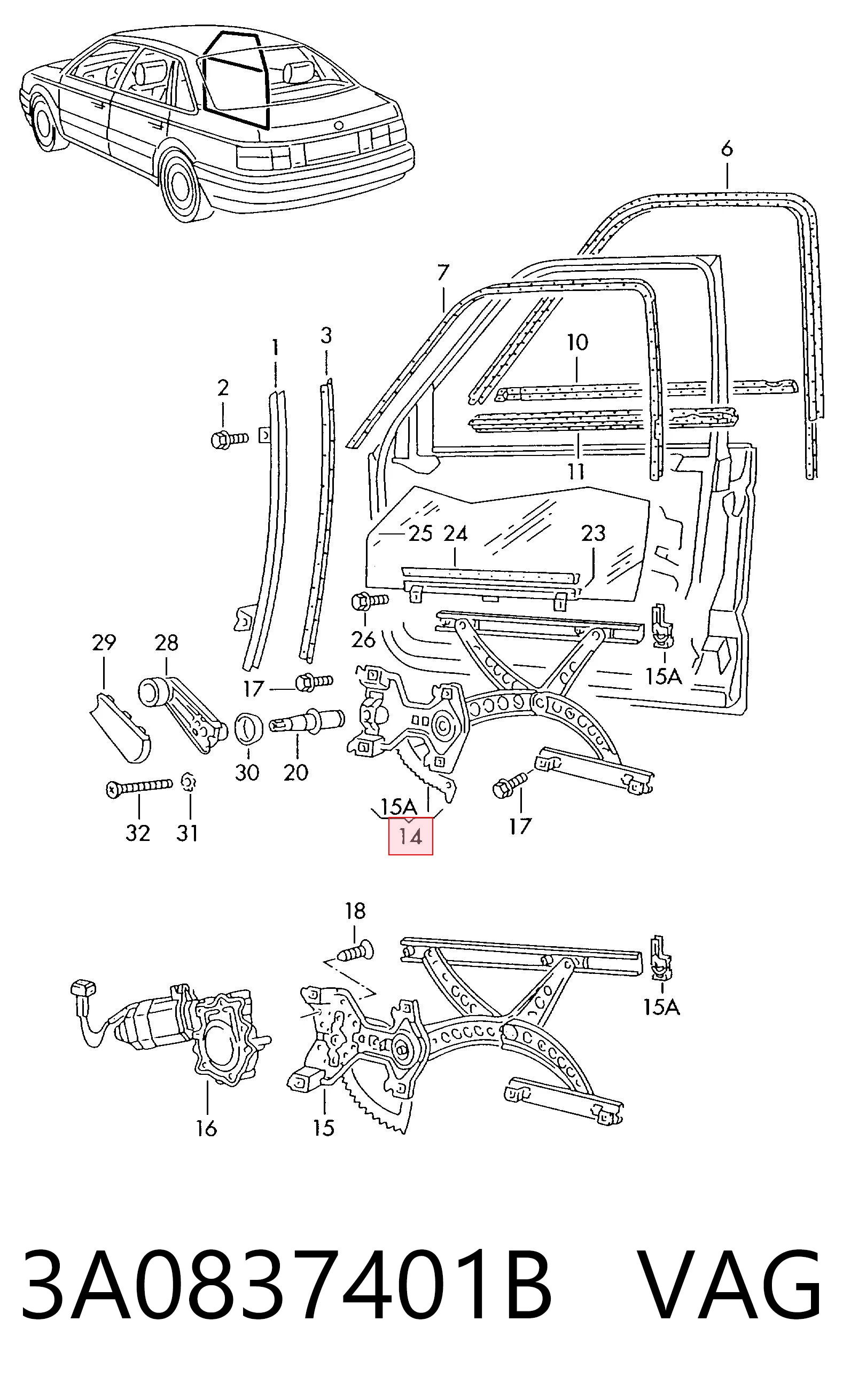 3A0837401B VAG