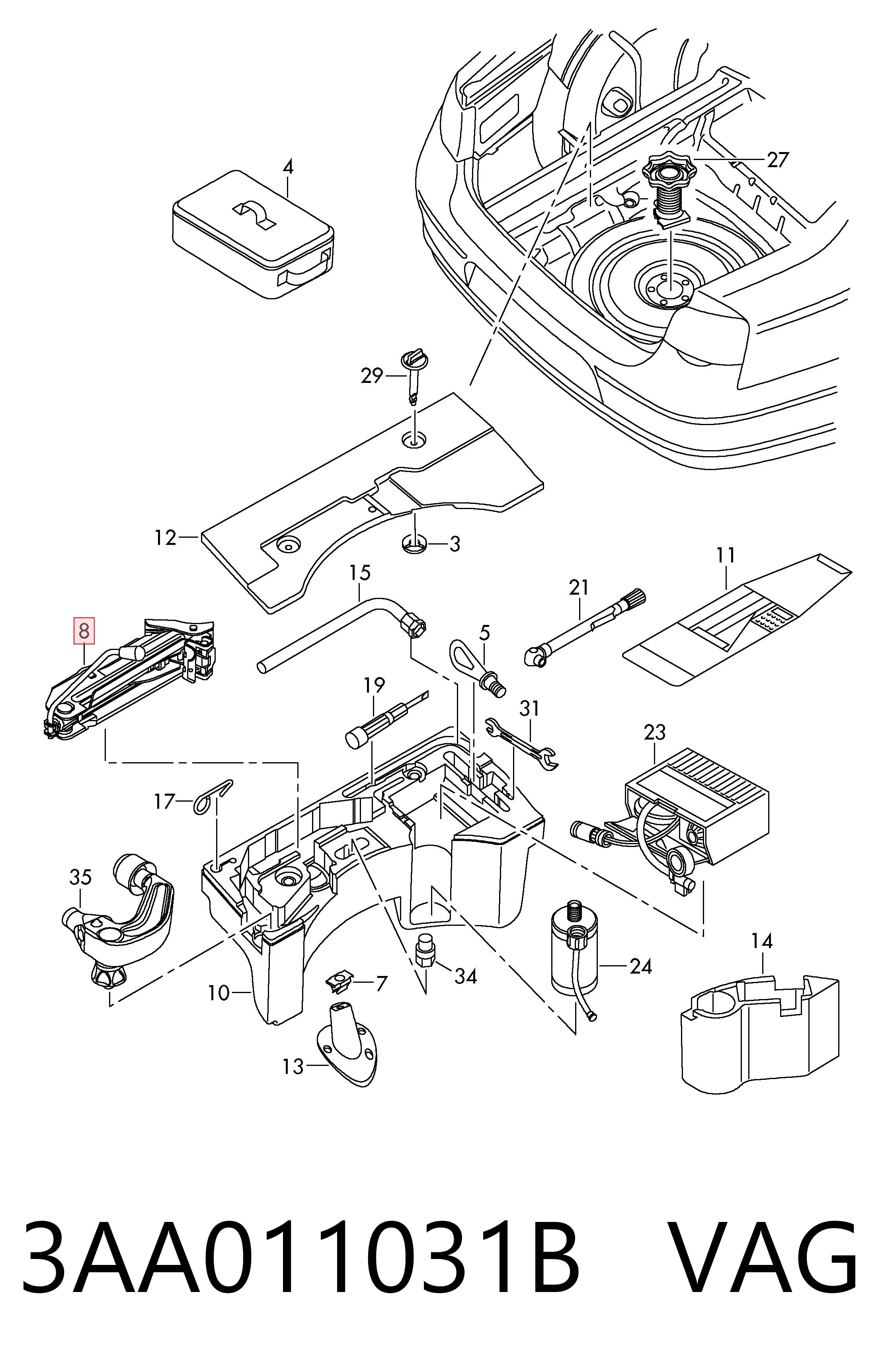 3AA011031B VAG Gato