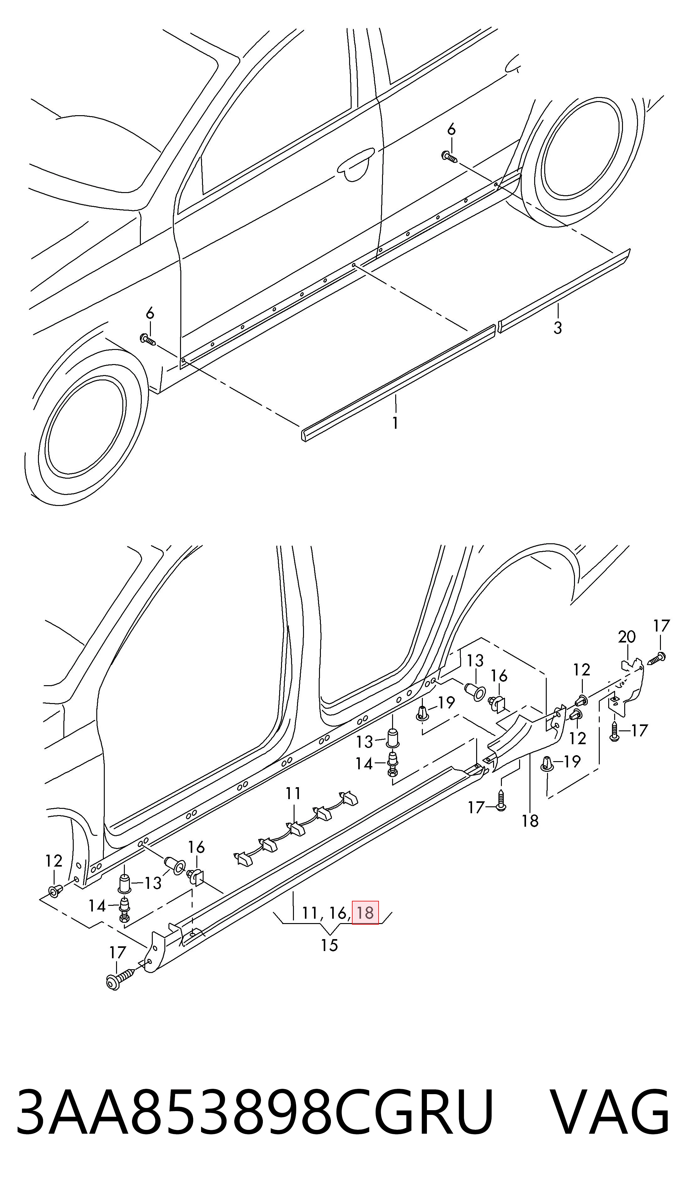 3AA853898CGRU VAG