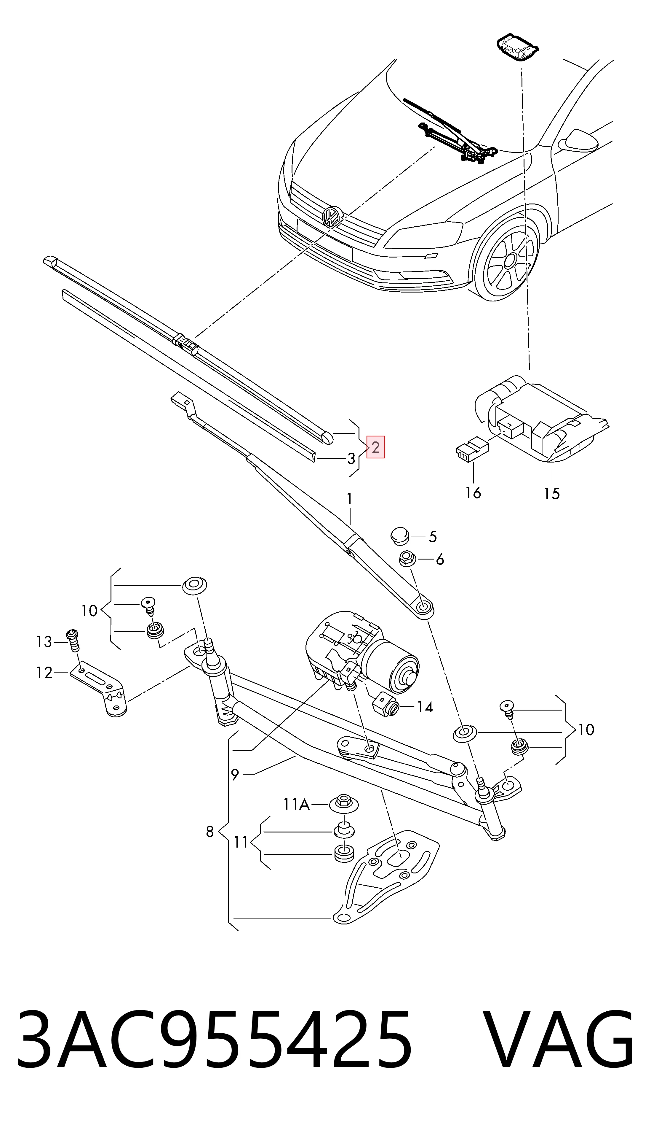 Comprar Limpiaparabrisas delantera Model 3  5YJ3