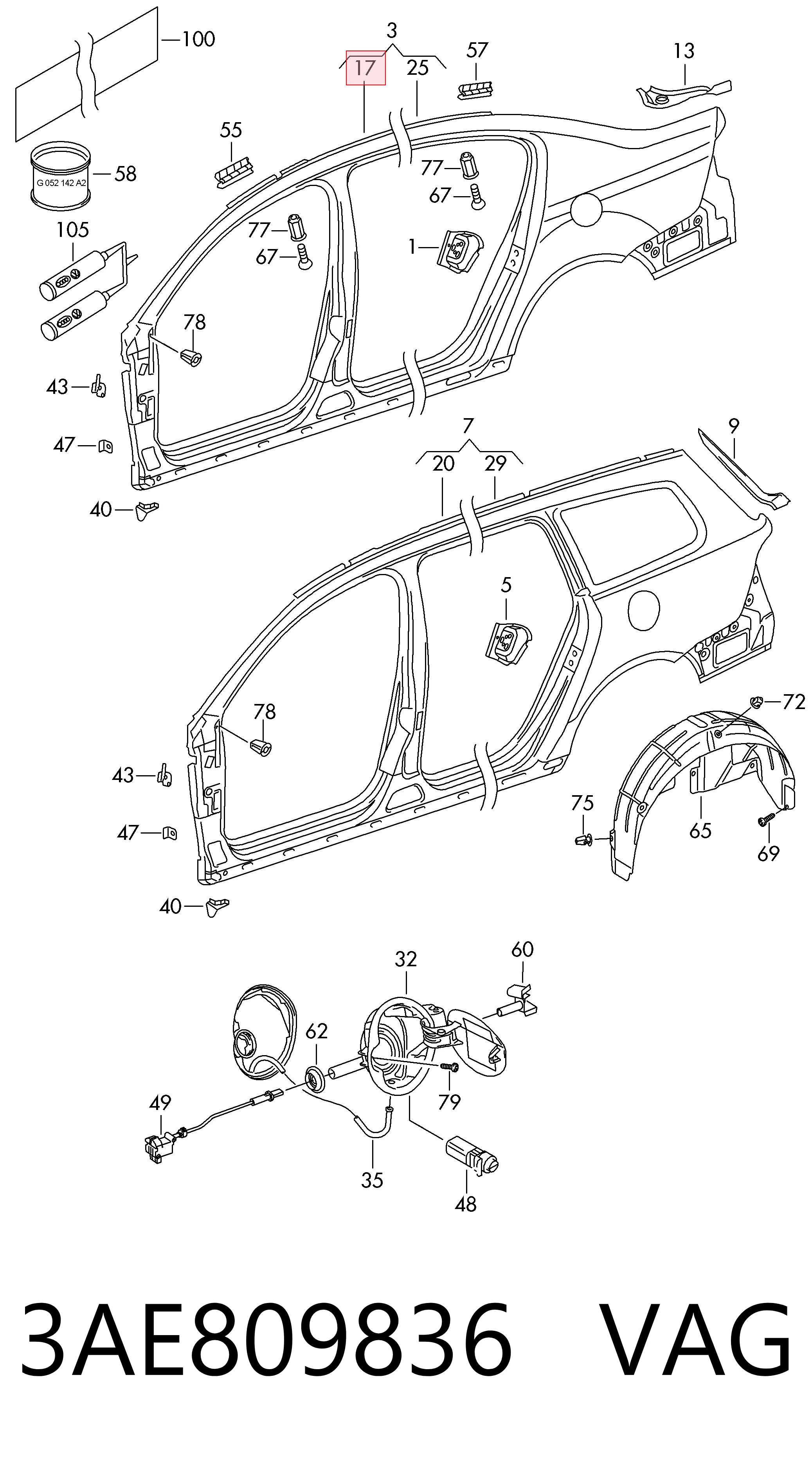 3AE809836 VAG