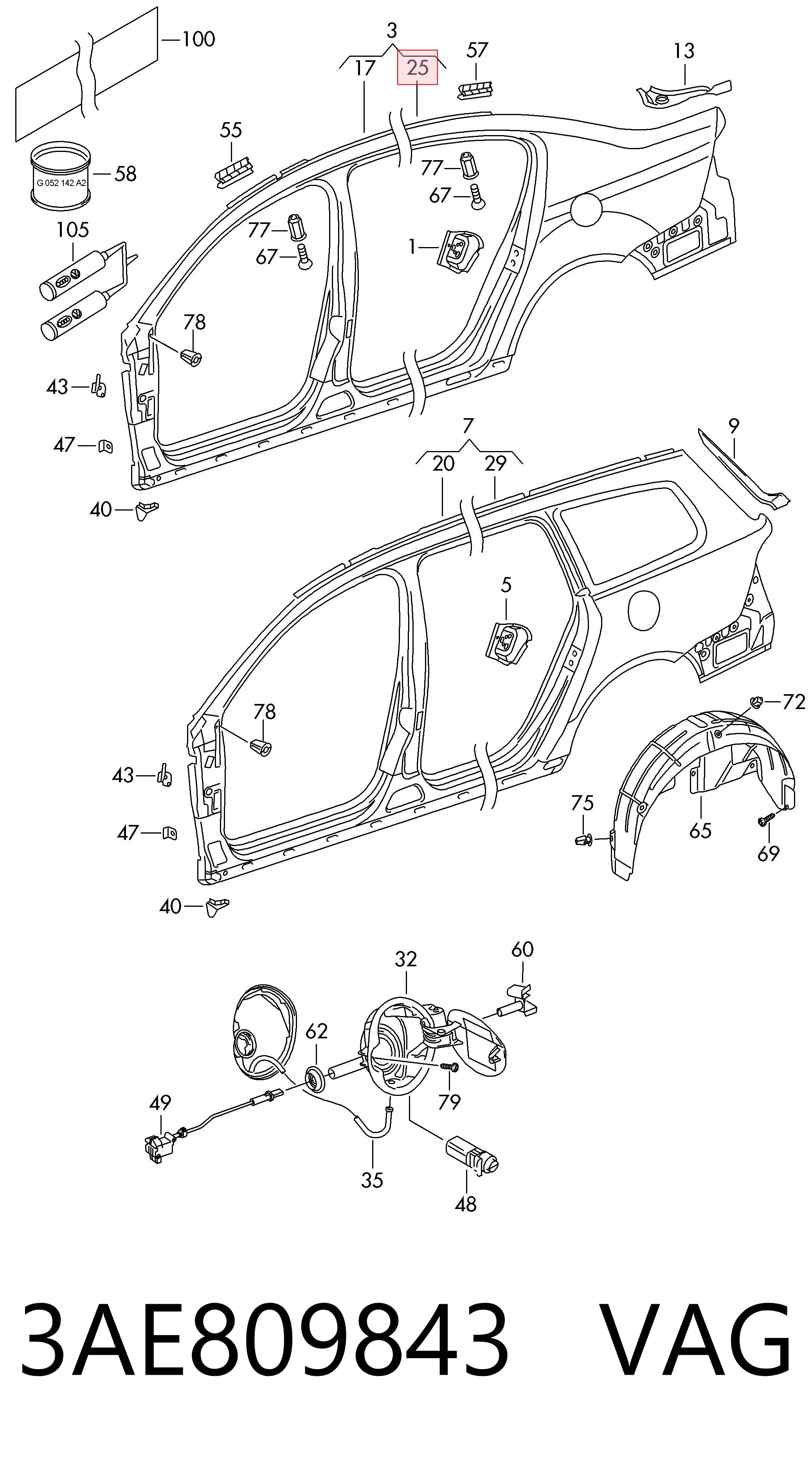 3AE809843 VAG